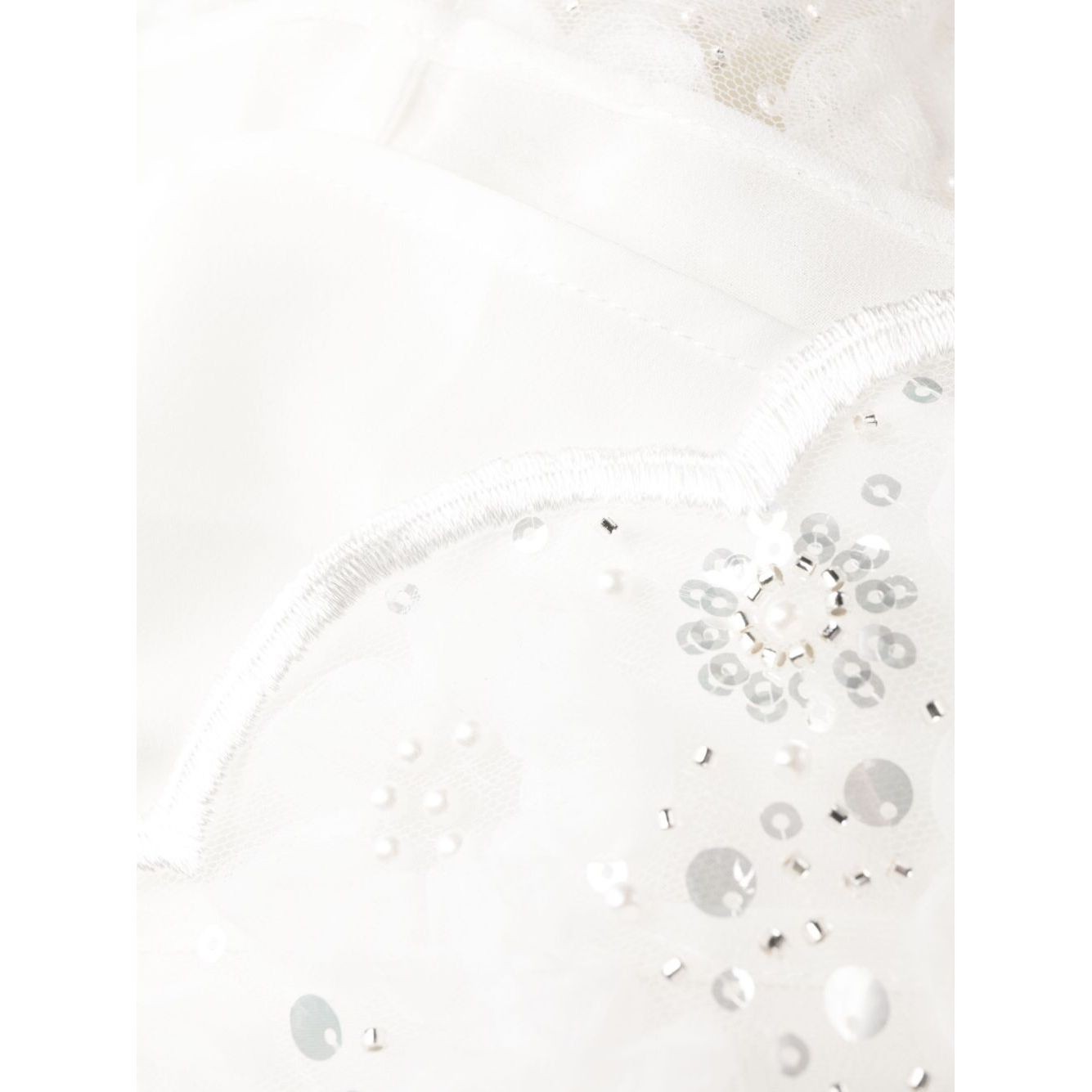 SELF PORTRAIT Midi suknelė moterims, Balta, White beaded midi dress 2