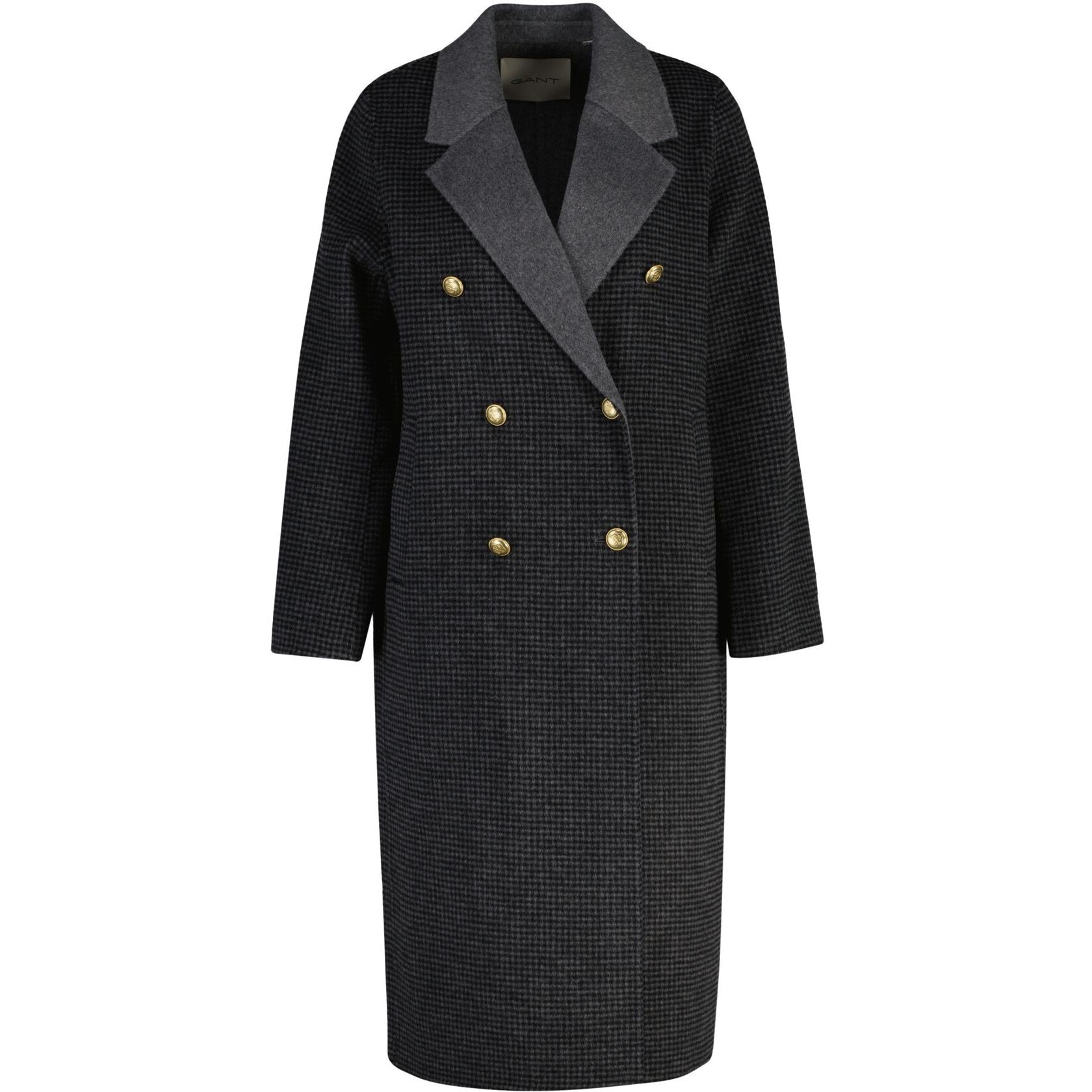 GANT Paltas moterims, Pilka, checked handstitched coat 1