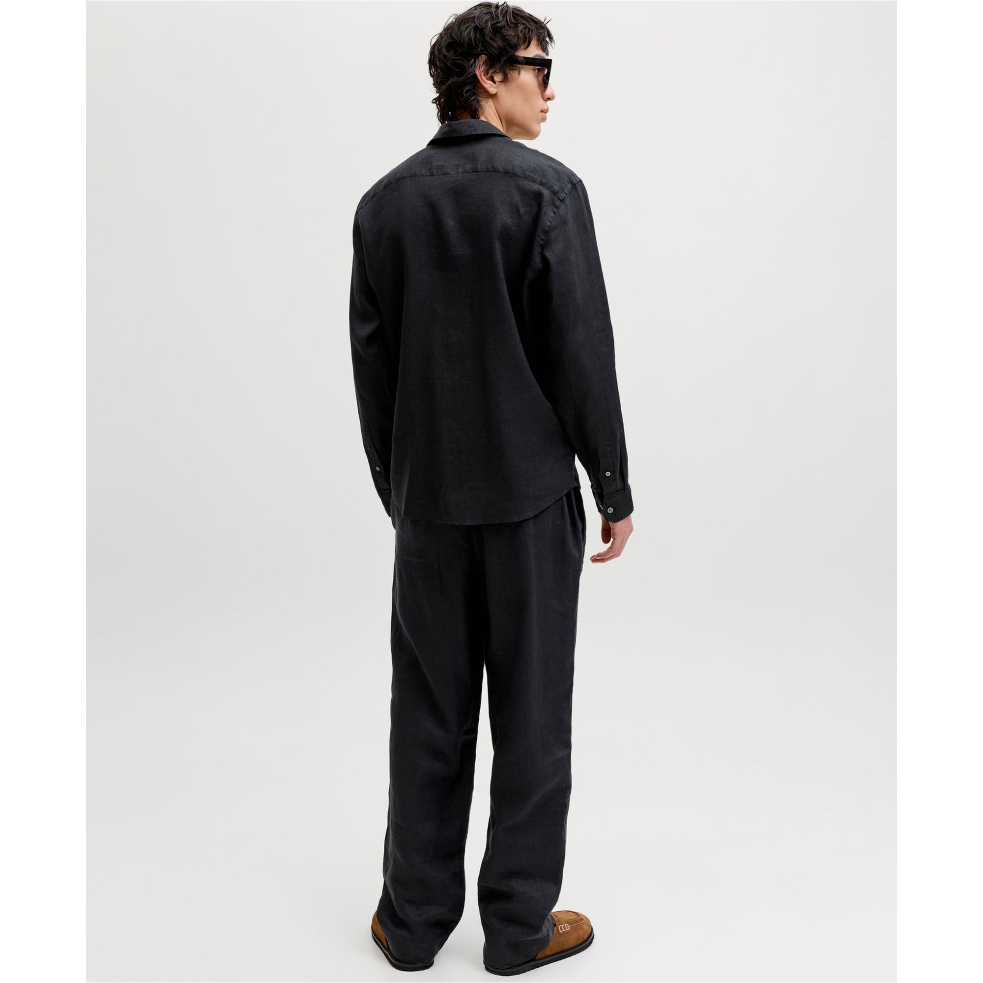 JACK & JONES Kelnės vyrams, Juoda, Karl lawrence linen 6