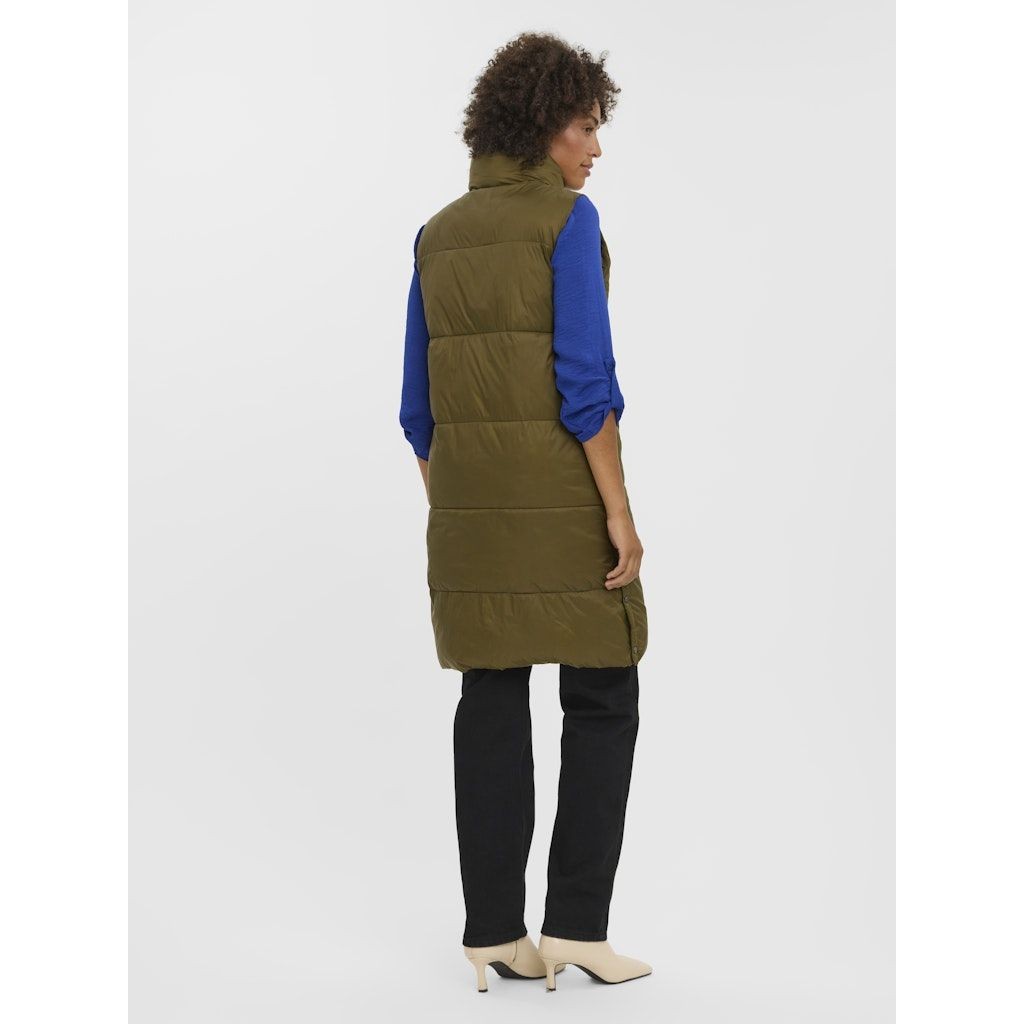 VERO MODA Paltas moterims, Žalia, VMUPPSALA 3-4 WAISTCO 3