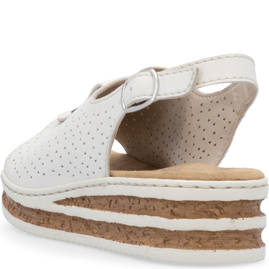 RIEKER Basutės moterims, Balta, Sandals 4