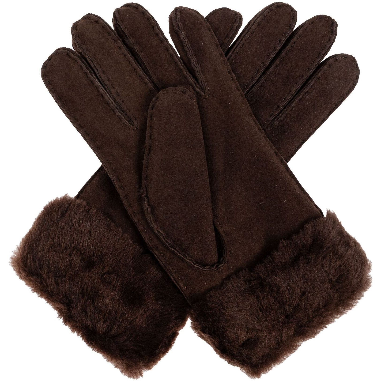 UGG Pirštuotos pirštinės moterims, Ruda, Turn cuff glove 2