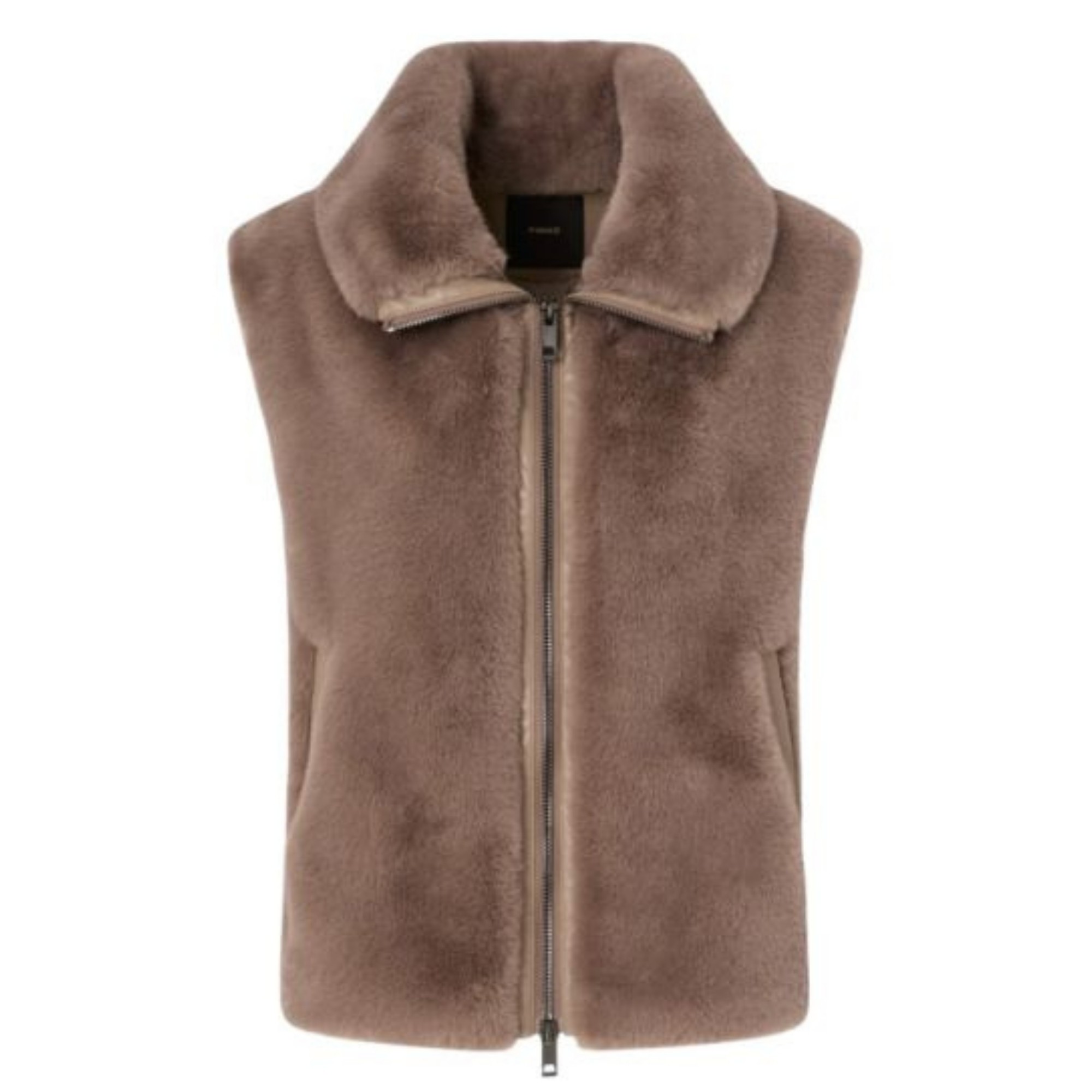 PINKO Kailiniai moterims, Smėlio, Deyn gilet aspen soft 1