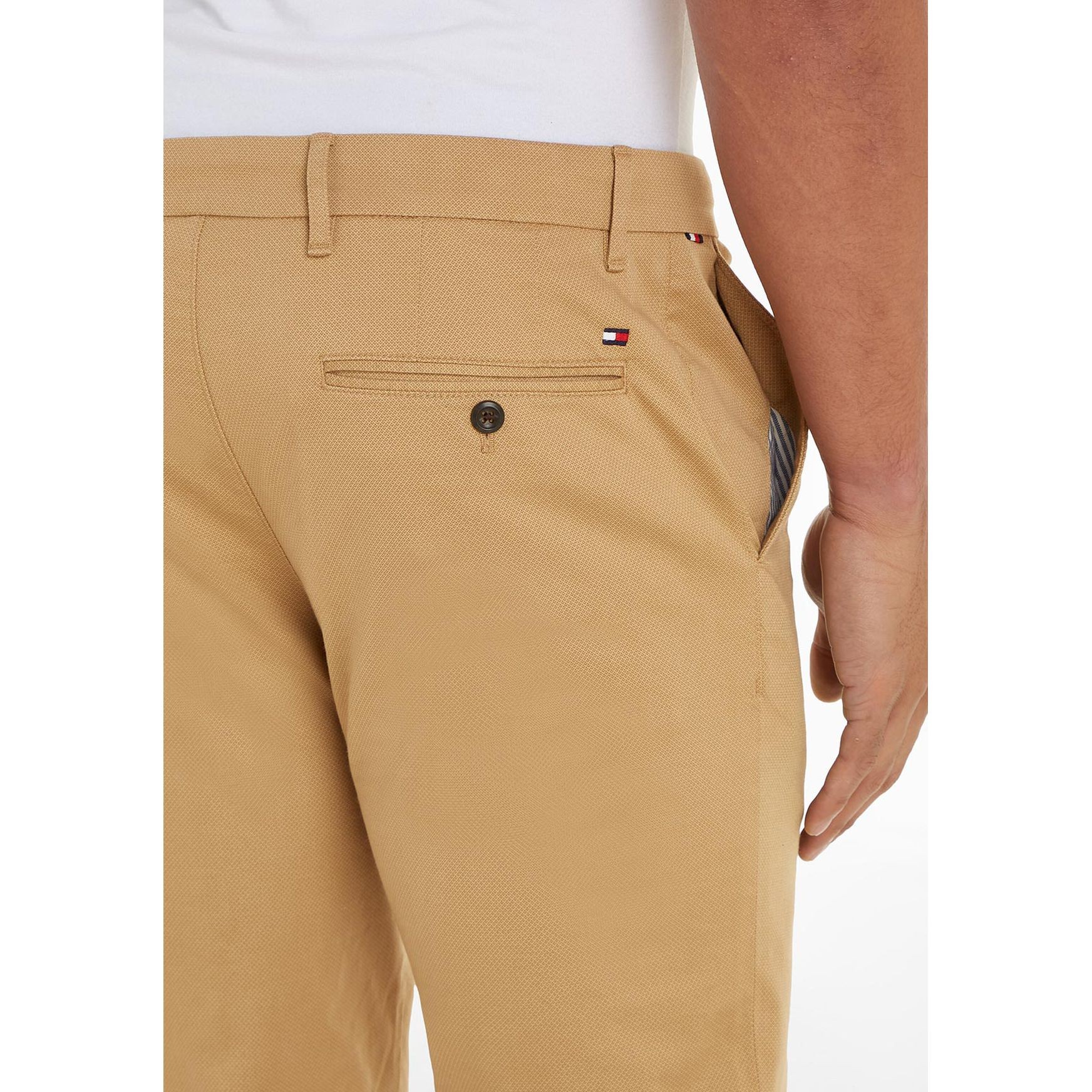 TOMMY HILFIGER Kelnės vyrams, Žalia, Chino denton printed structure 4