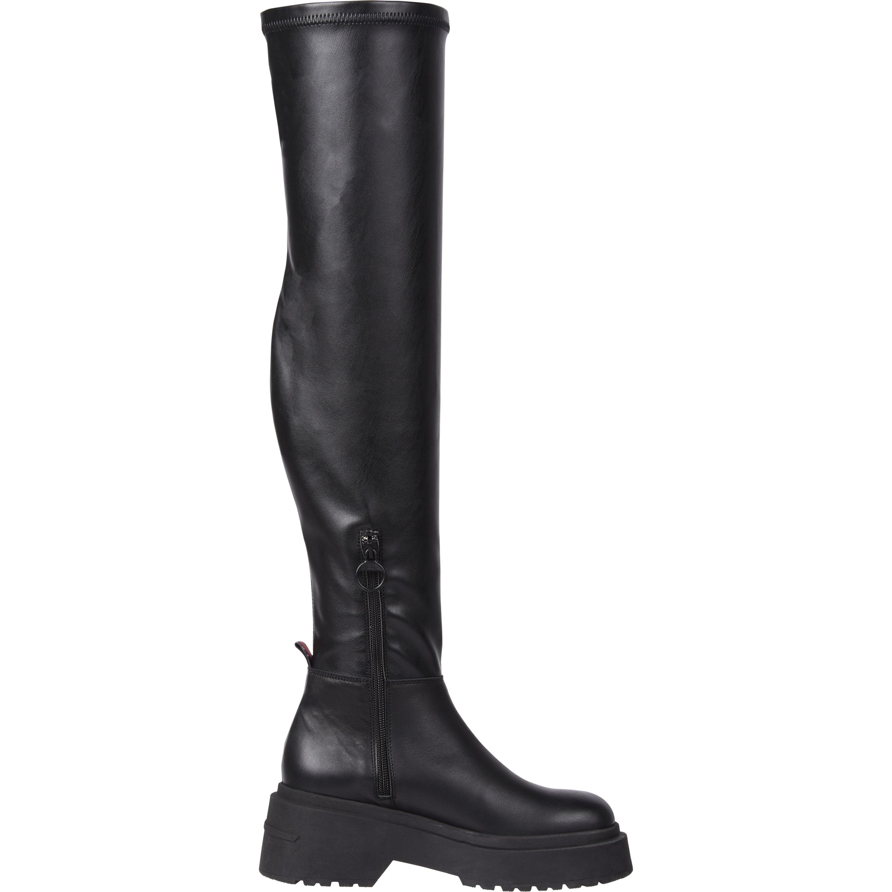 TOMMY JEANS Auliniai moterims, Juoda, Over the knee boots 5