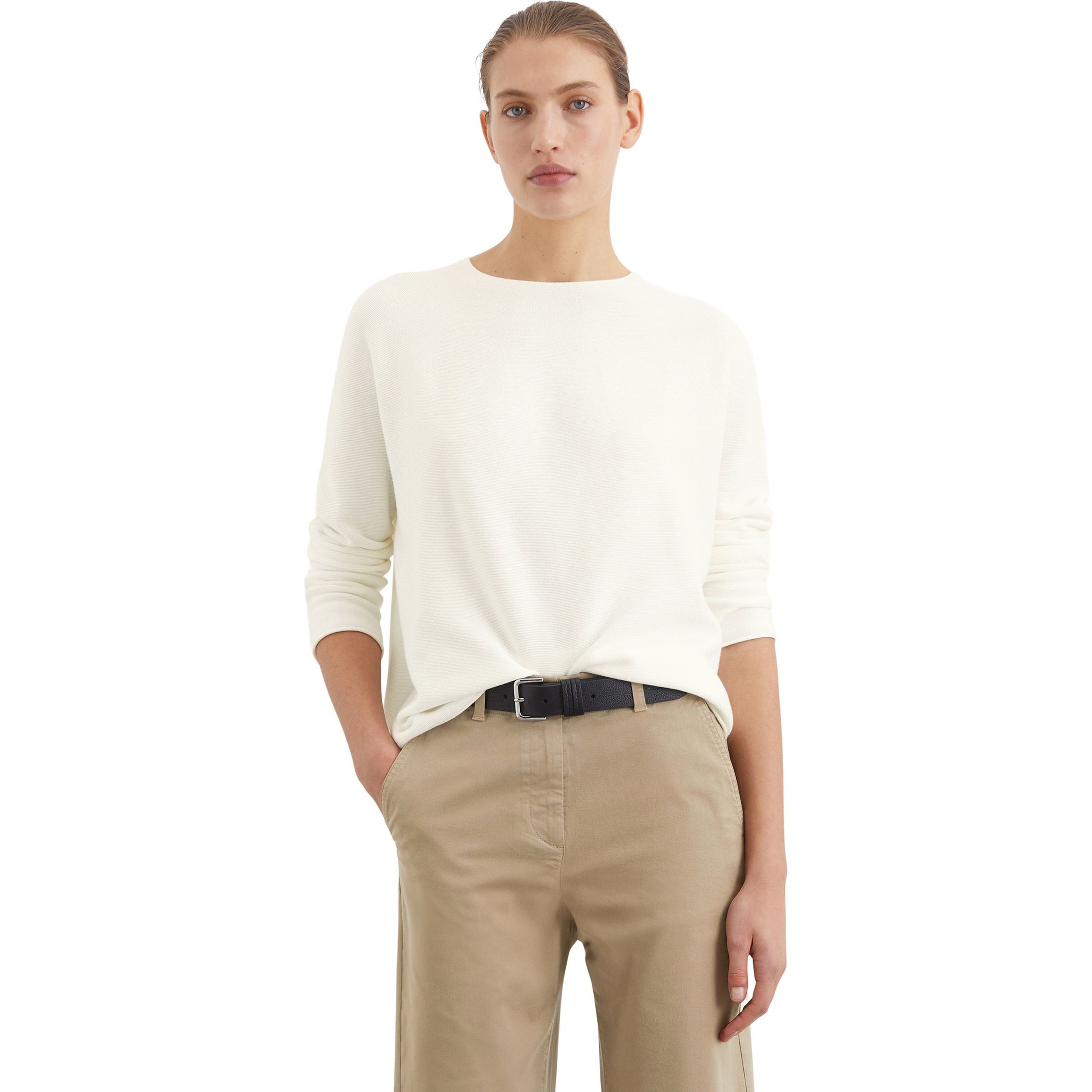 MARC O'POLO Megztinis moterims, Balta, Sweater 502600660065 2