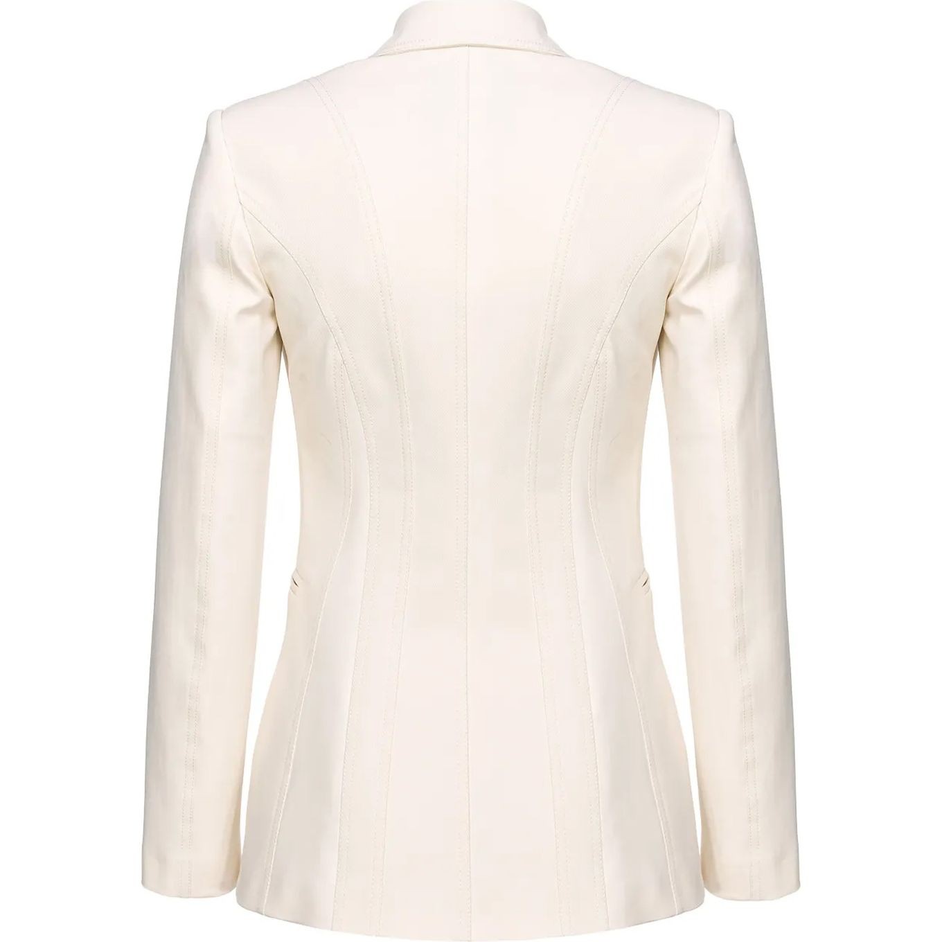 PINKO Švarkas moterims, Balta, Single-breasted cotton blazer 2