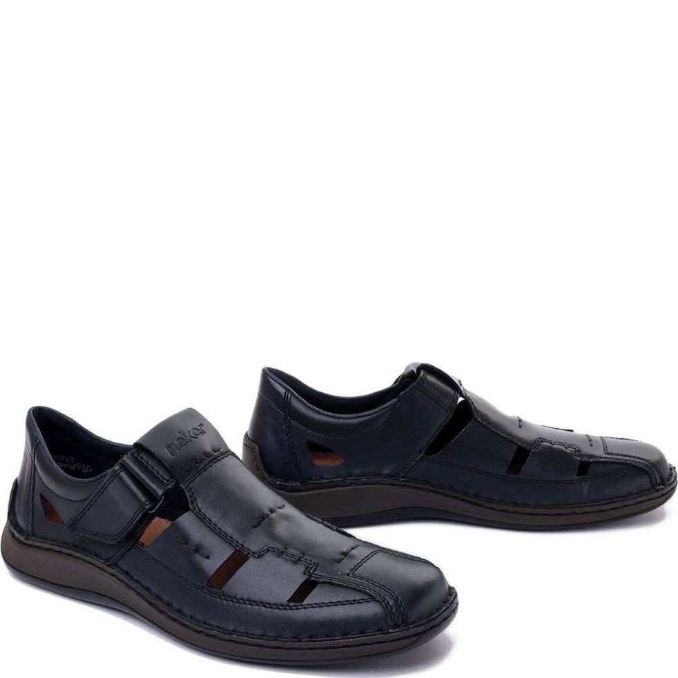 RIEKER Basutės vyrams, Mėlyna, SANDALS 4