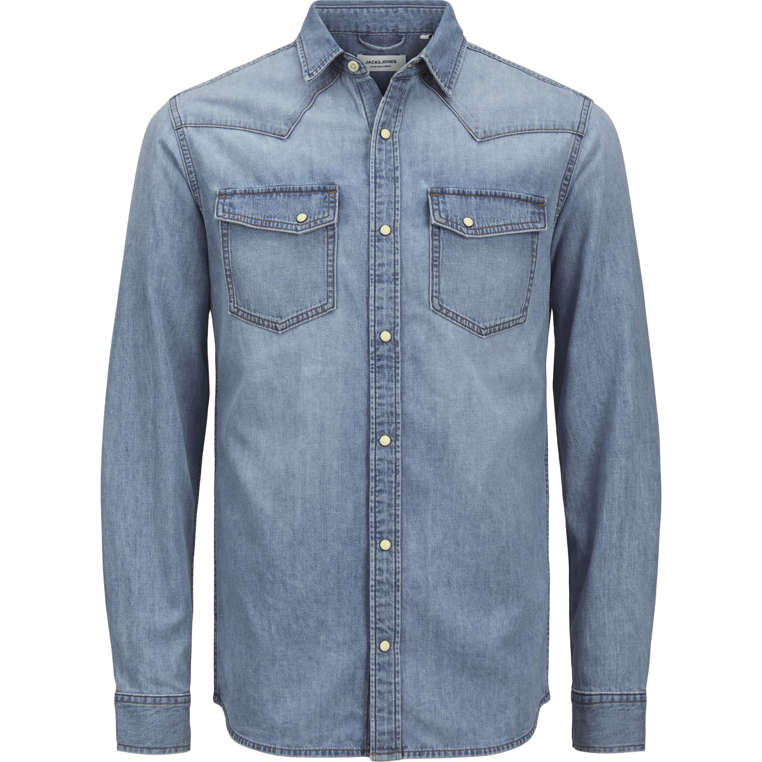 JACK & JONES Marškiniai ilgomis rankovėmis vyrams, Mėlyna, Miller