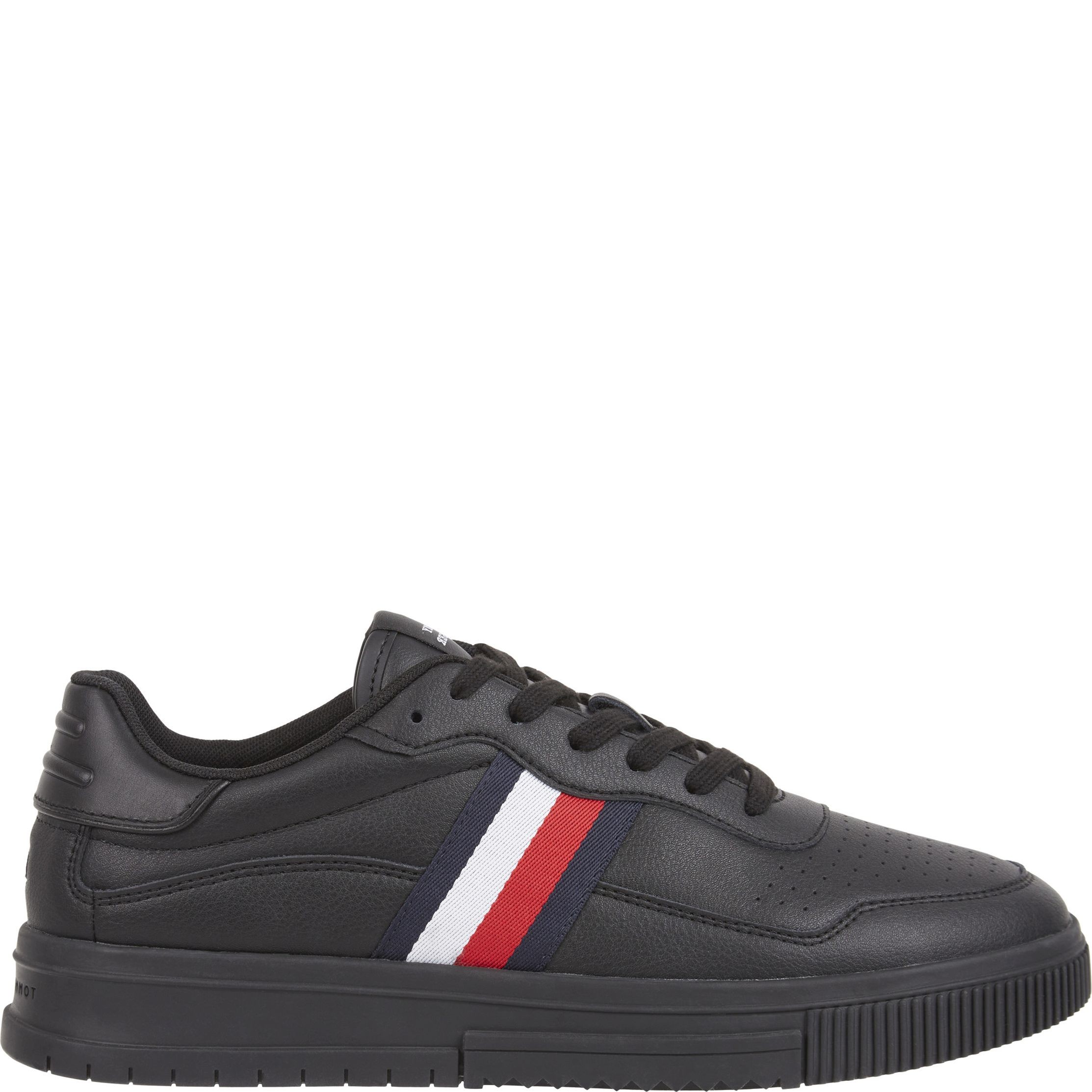 TOMMY HILFIGER Sportiniai bateliai vyrams, Juoda, Supercup stripes sport shoe 2