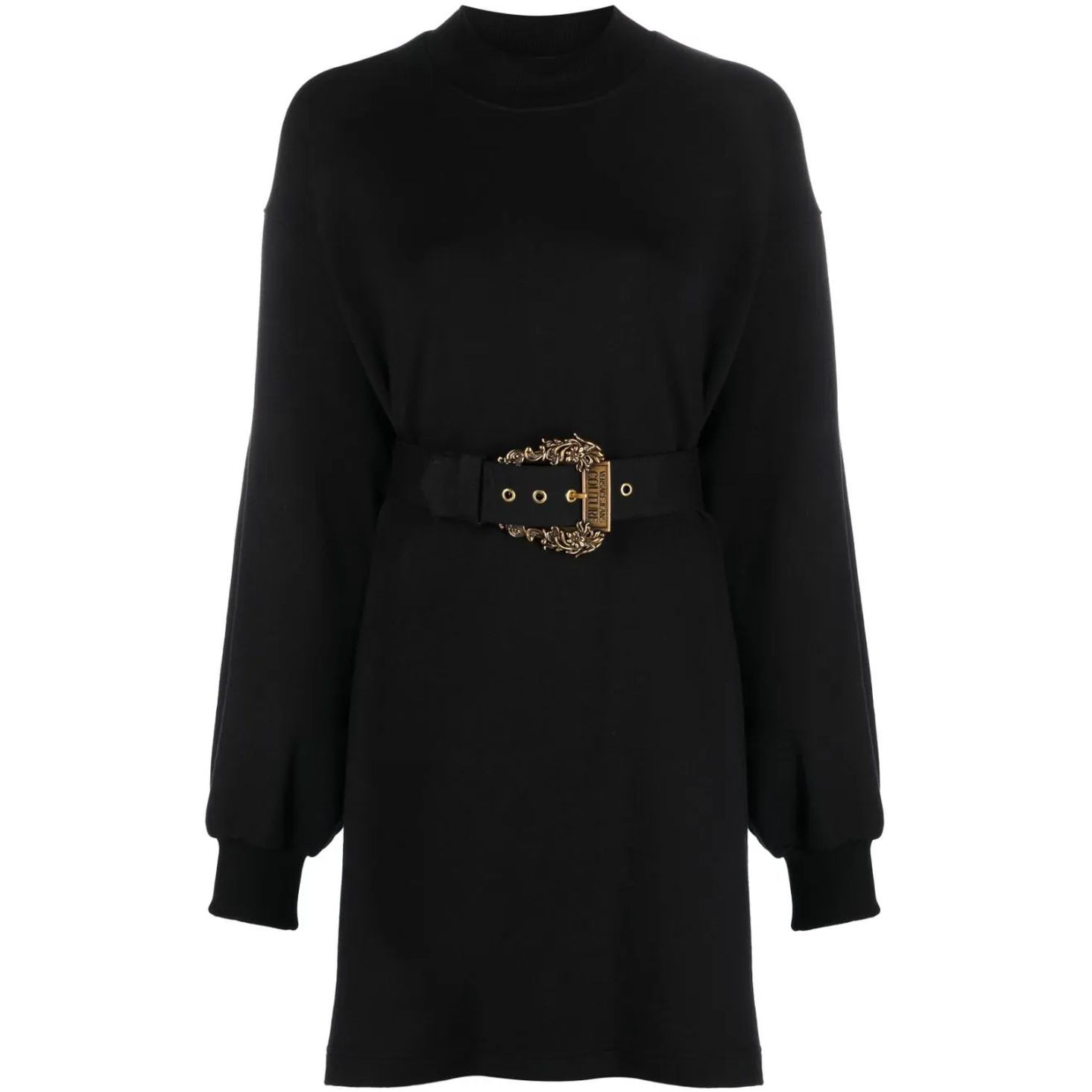 VERSACE JEANS CUTURE Mini suknelė moterims, Juoda, Light soft dress 1