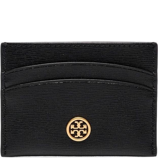 TORY BURCH Piniginė moterims, Juoda, Rabison card case 1