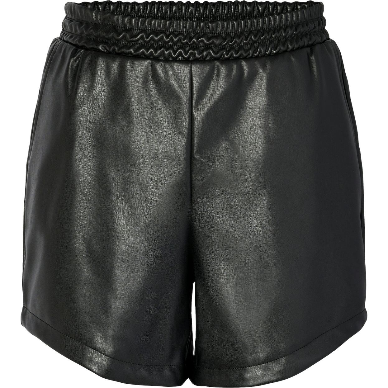 NOISY MAY Šortai moterims, Juoda, NMPROOF HW PU SHORTS 1