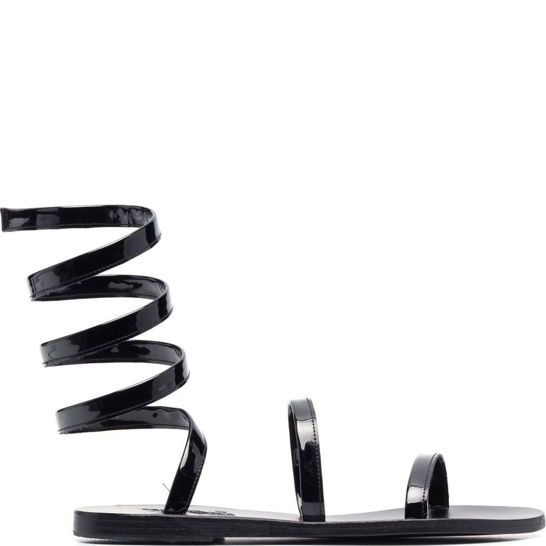 ANCIENT GREEK SANDAL Basutės moterims, Juoda, Ofis patent sandals 1