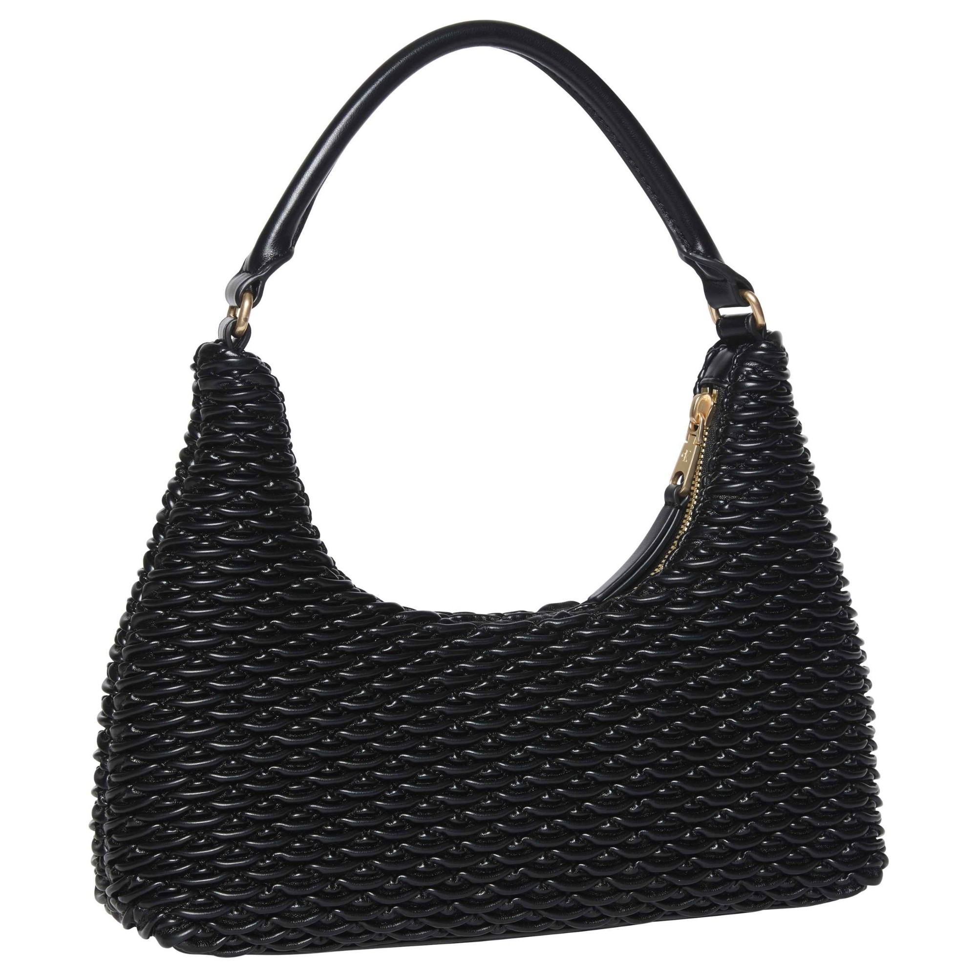 CALVIN KLEIN Rankinė per petį moterims, Juoda, pleated shou?lder bag 2