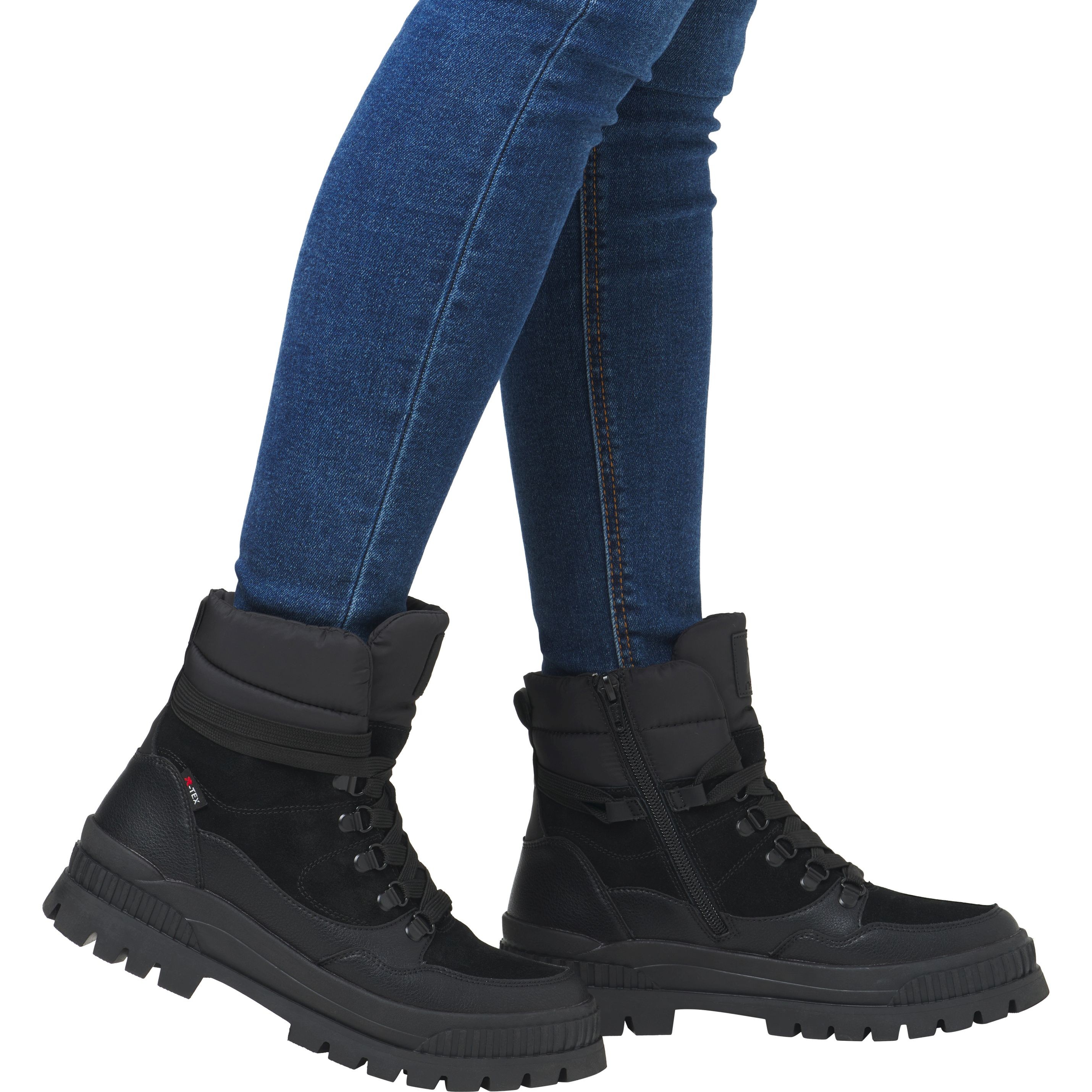 RIEKER EVOLUTION Aulinukai moterims, Juoda, Ladies mid height boots 11