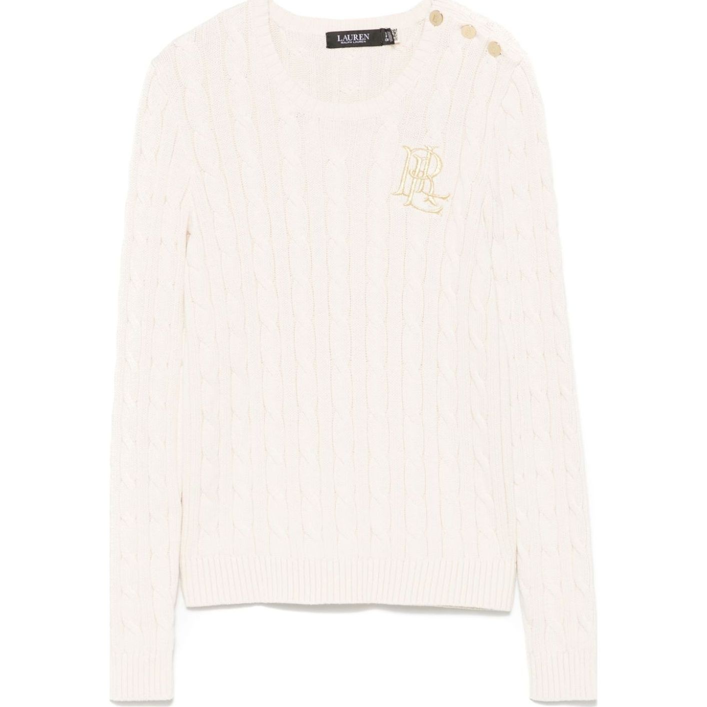 LAUREN RALPH LAUREN Megztinis moterims, Smėlio, Montiva long sleeve pullover