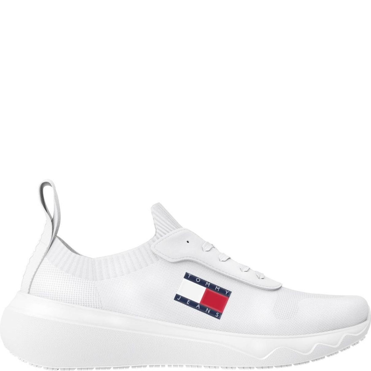 TOMMY JEANS Laisvalaikio bateliai moterims, Smėlio, Knit leisure 1