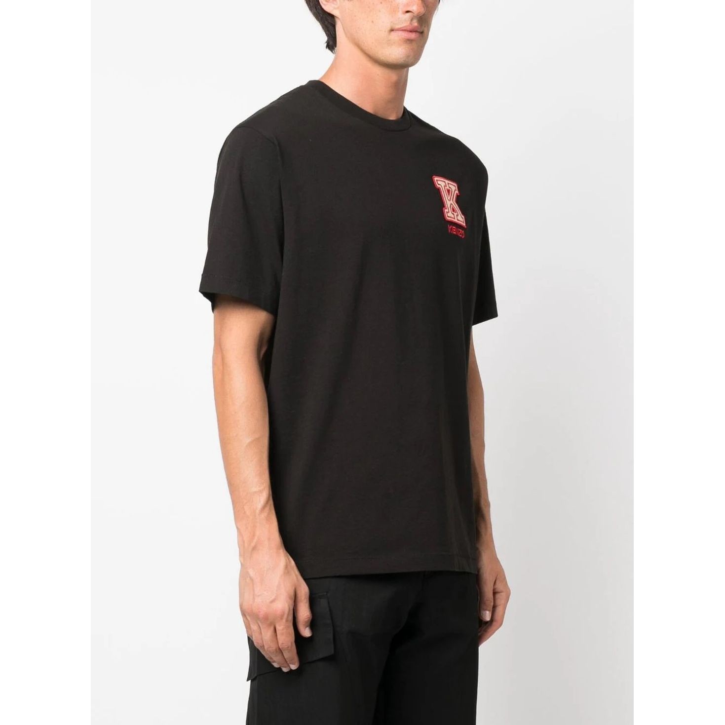 KENZO Marškinėliai trump. rankovėmis vyrams, Juoda, K. crest classic t-shirt 2