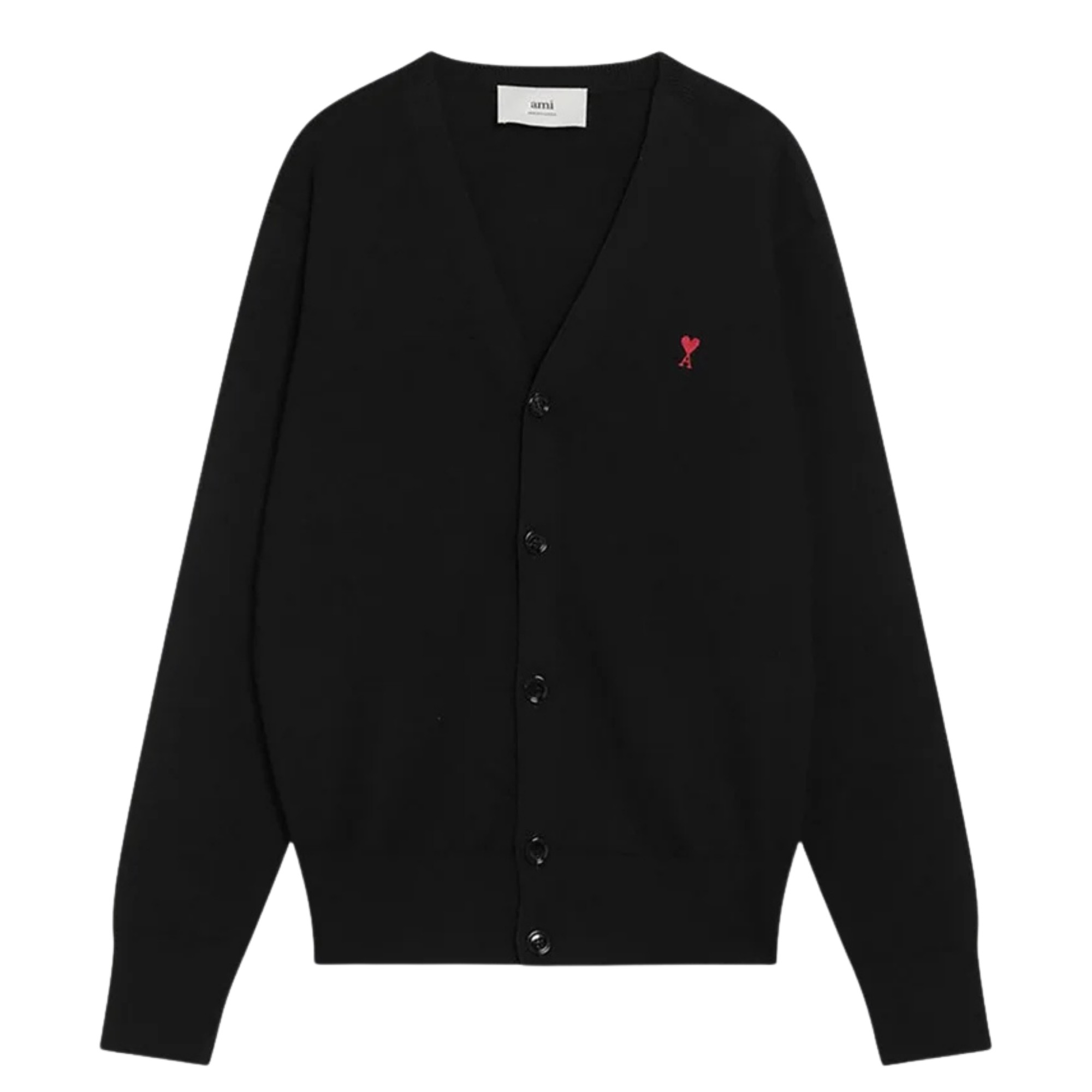 AMI PARIS Kardiganas vyrams, Juoda, Cardigan with contrasted 1