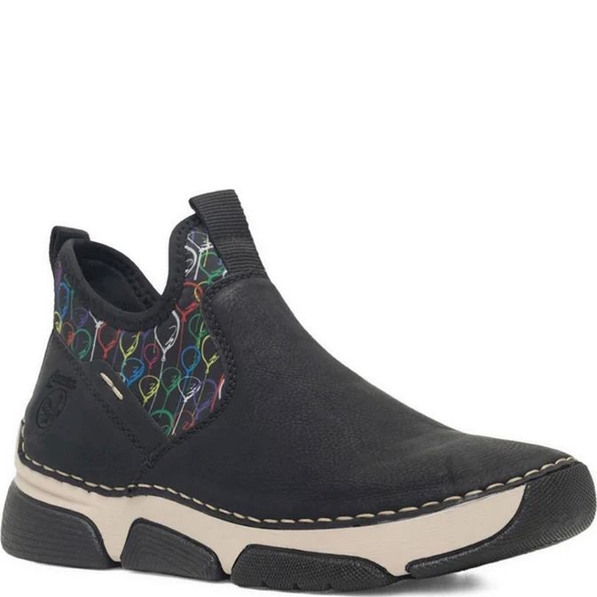 RIEKER Aulinukai moterims, Juoda, Ladies short boots 1