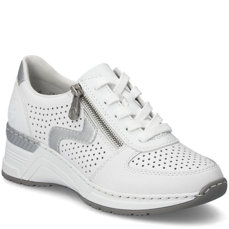 RIEKER Laisvalaikio bateliai moterims, Balta, LEISURE 1