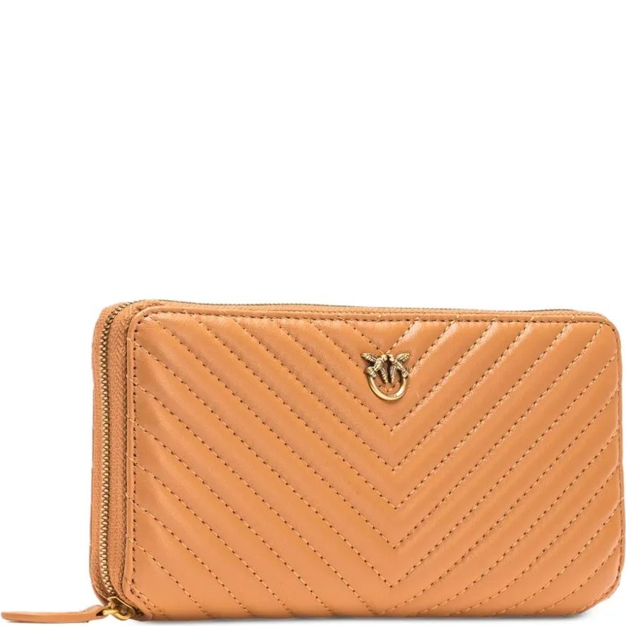 PINKO Piniginė moterims, Ruda, Love birds wallet 2