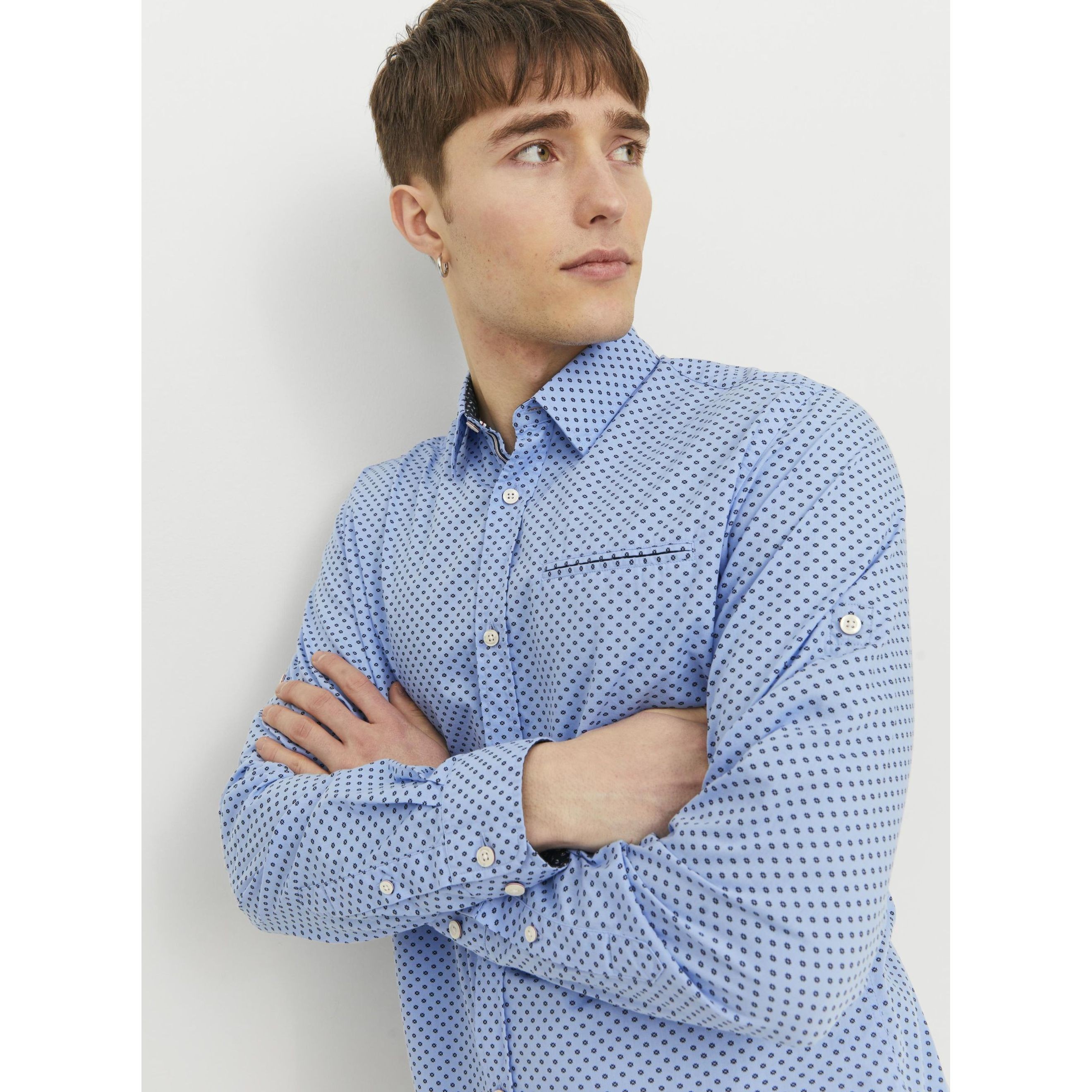 JACK & JONES Marškiniai vyrams, Mėlyna, JJEREMY DETAIL SHIRT 7