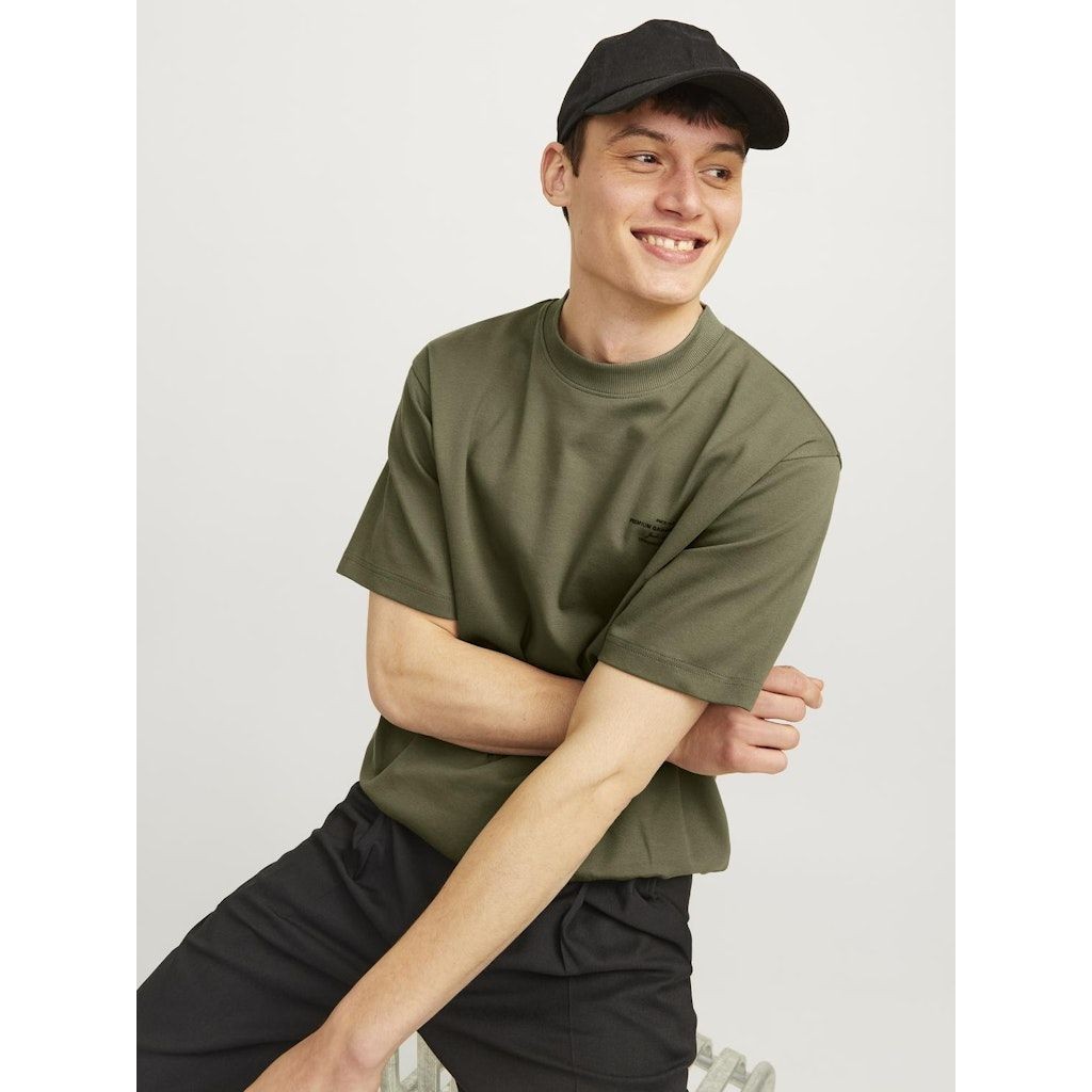 JACK & JONES Marškinėliai vyrams, Chaki, Chad branding 6
