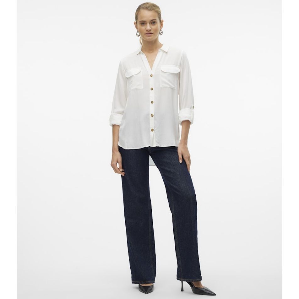 VERO MODA Marškiniai moterims, Balta, Vmbumpy shirts 4