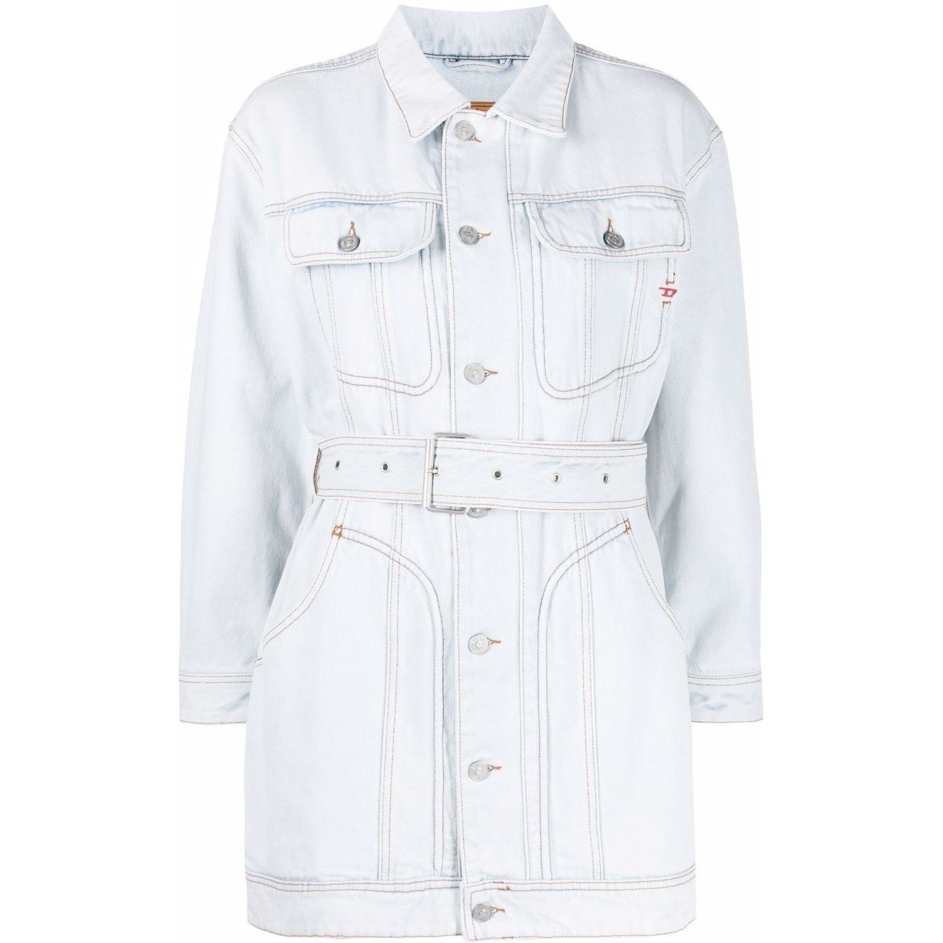 DIESEL Midi suknelė moterims, Mėlyna, De-flaminia jacket