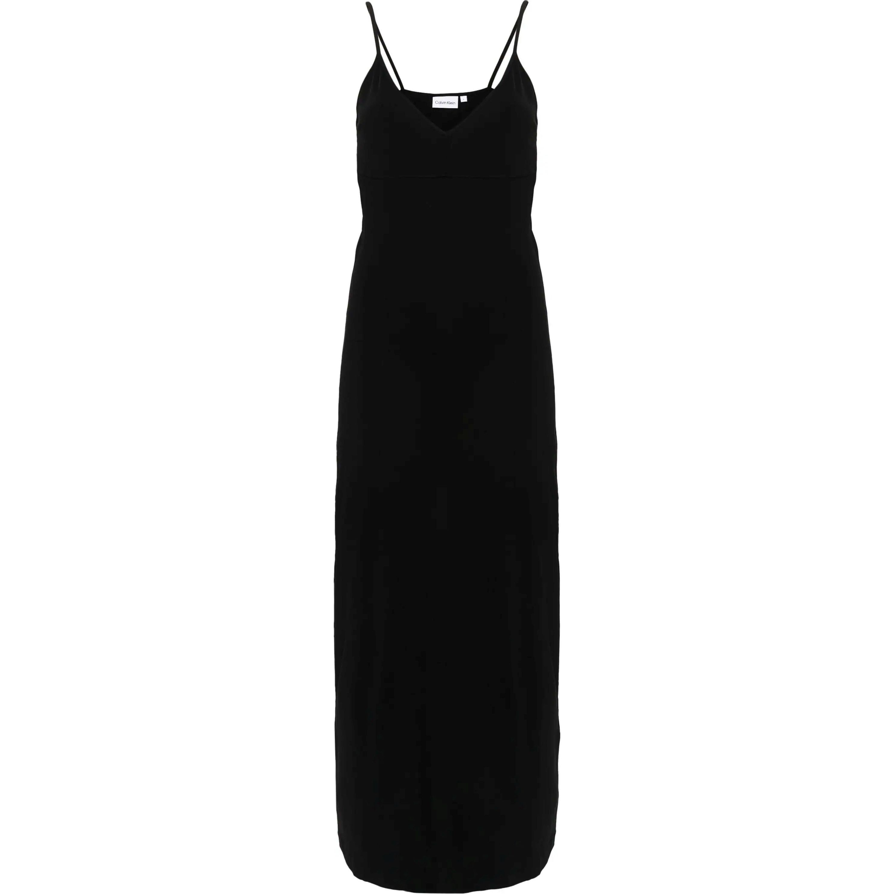 CALVIN KLEIN Maxi suknelė moterims, Juoda, Slip dress 1