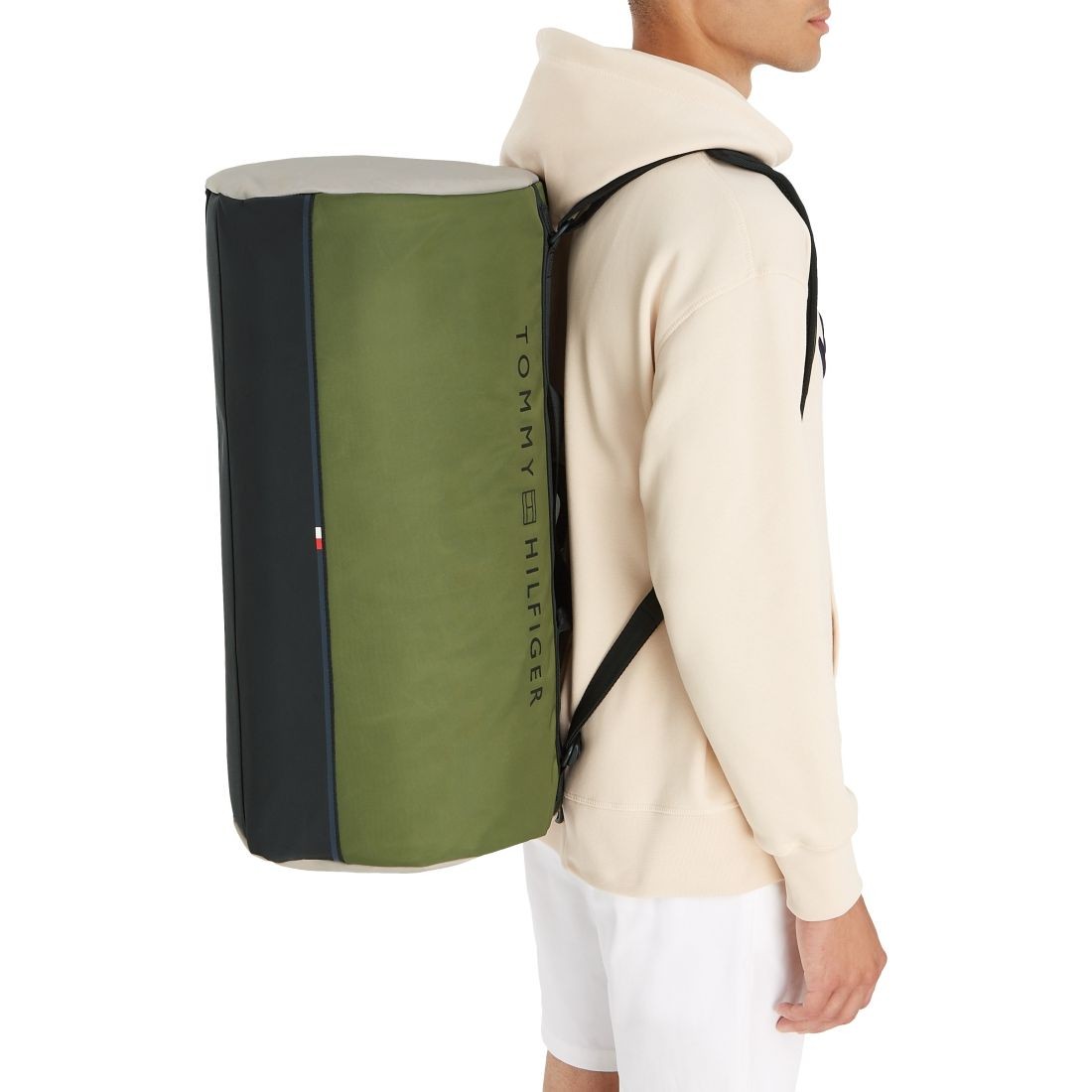 TOMMY HILFIGER Rankinė, krepšys vyrams, Žalia, Urban essential barrel bag 6