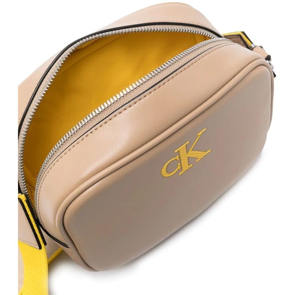 CALVIN KLEIN JEANS Rankinė per petį moterims, Smėlio, SLEEK CAMERA BAG18 SOLID 4