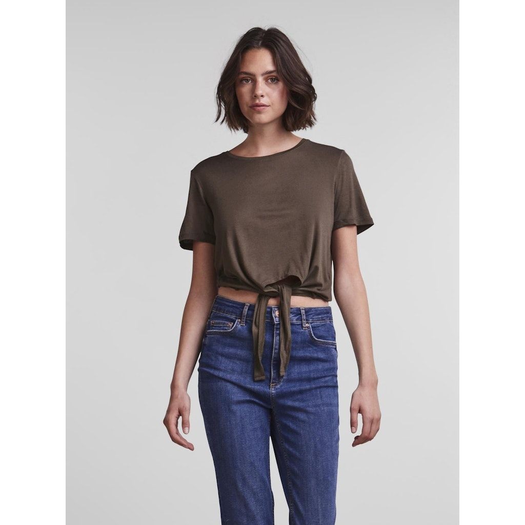 PIECES Midi sijonas moterims, Pilka, PCNEORA SS TIE TEE SA 3