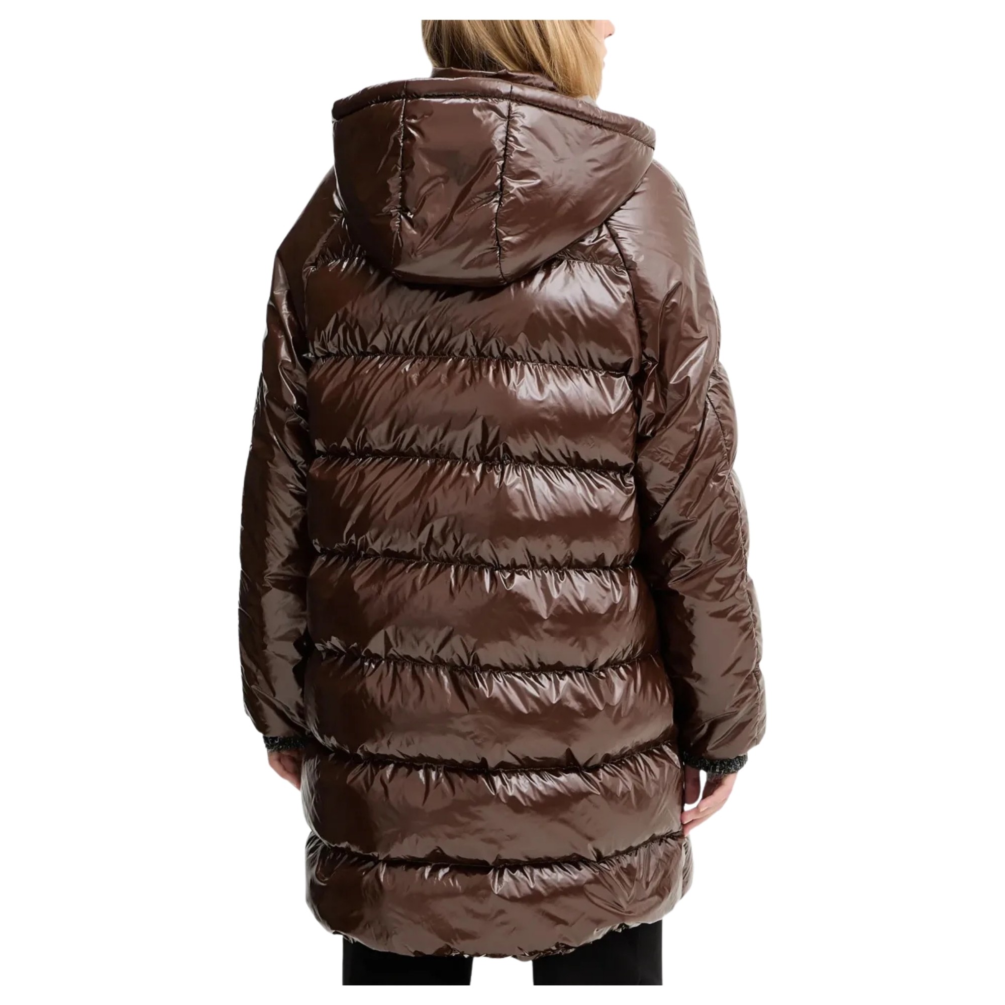 PINKO Pūkinė striukė moterims, Ruda, Burro quilted jacket 2