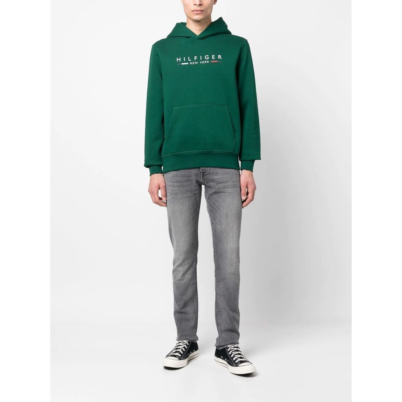 TOMMY HILFIGER Džemperis vyrams, Žalia, Hilfiger new york hoody 2