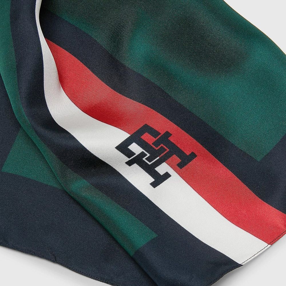 TOMMY HILFIGER Šalikas moterims, Balta, EAST COAST PREP SILK 2