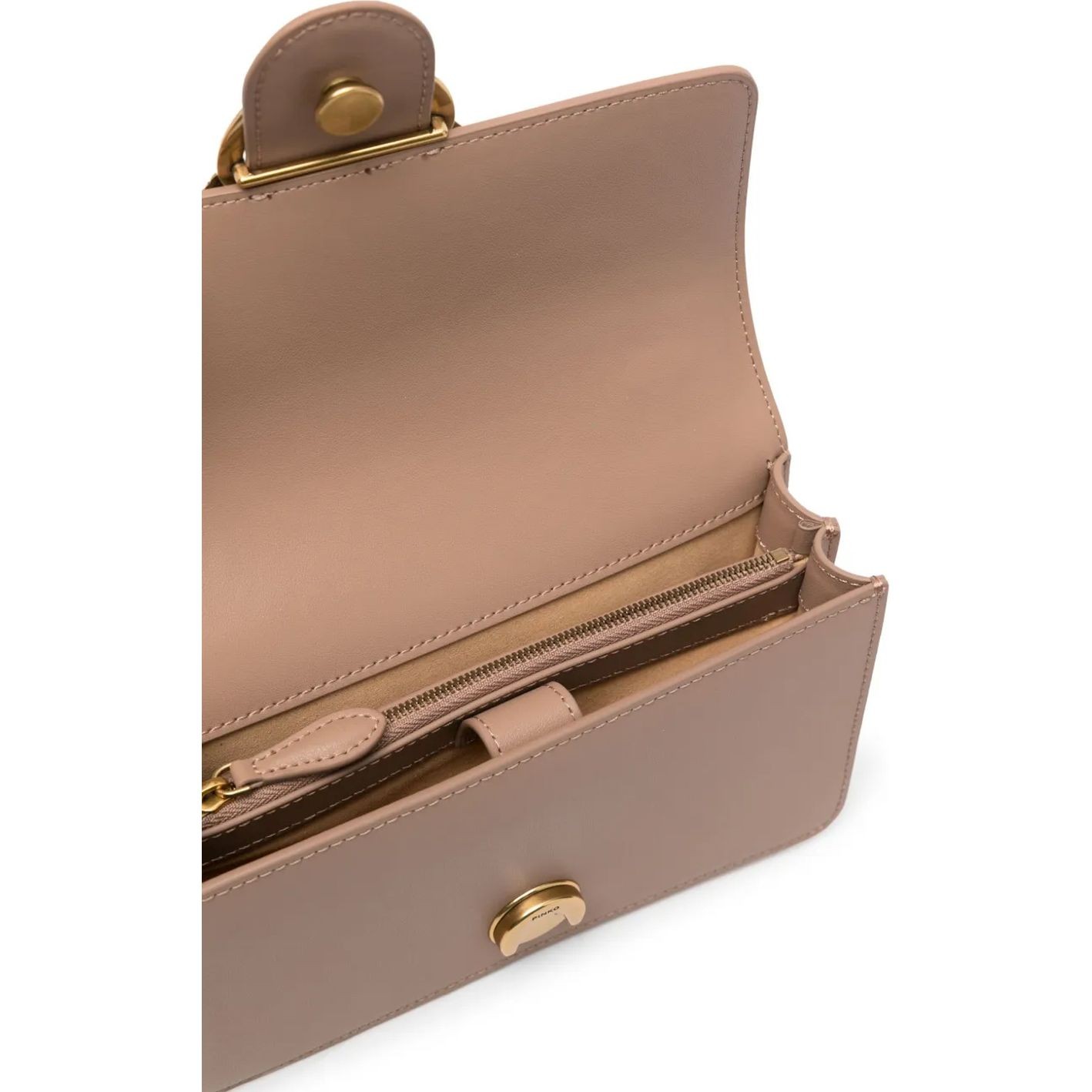 PINKO Rankinė per petį moterims, Smėlio, Love one mini crossbody 4