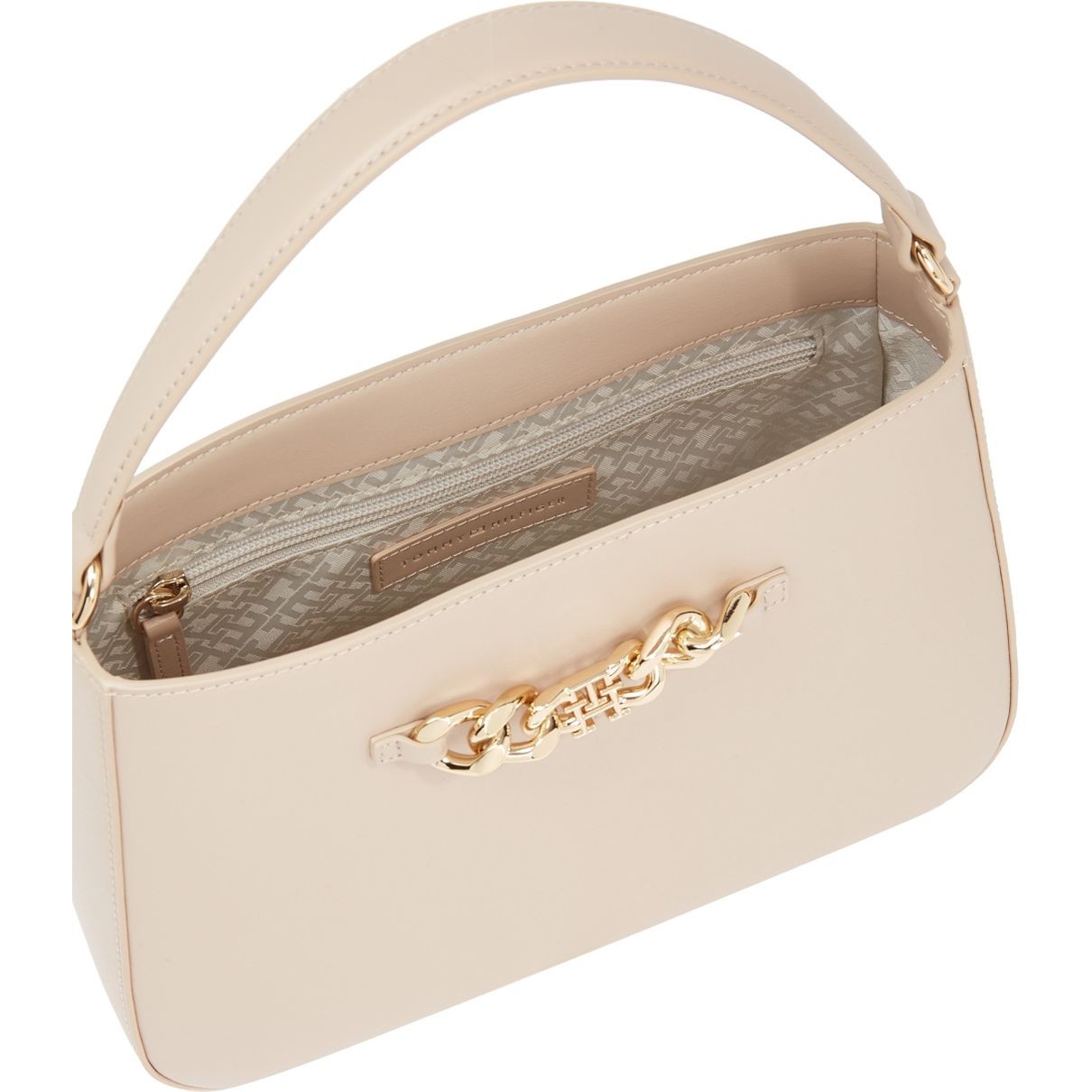 TOMMY HILFIGER Rankinė per petį moterims, Smėlio, Luxe satchel 4