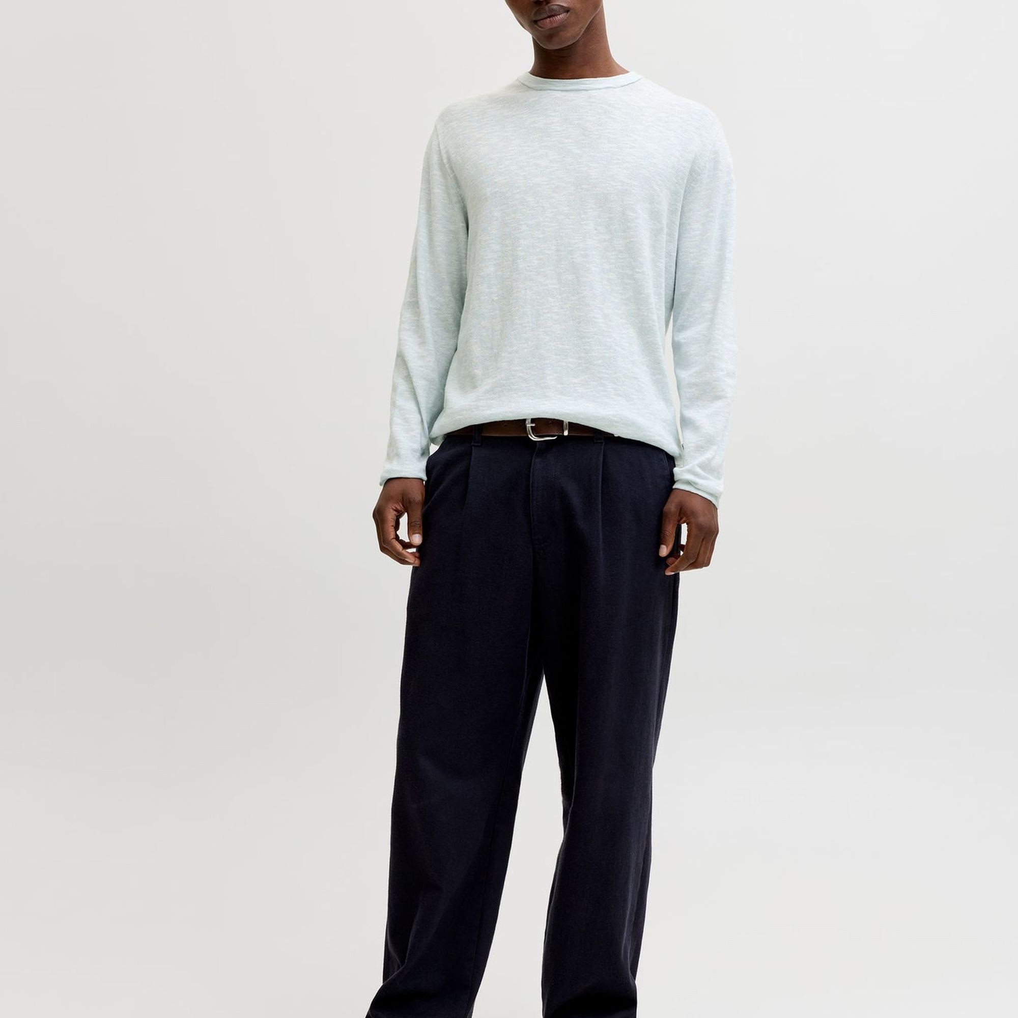 JACK & JONES Megztinis vyrams, Mėlyna, Summer knit 5