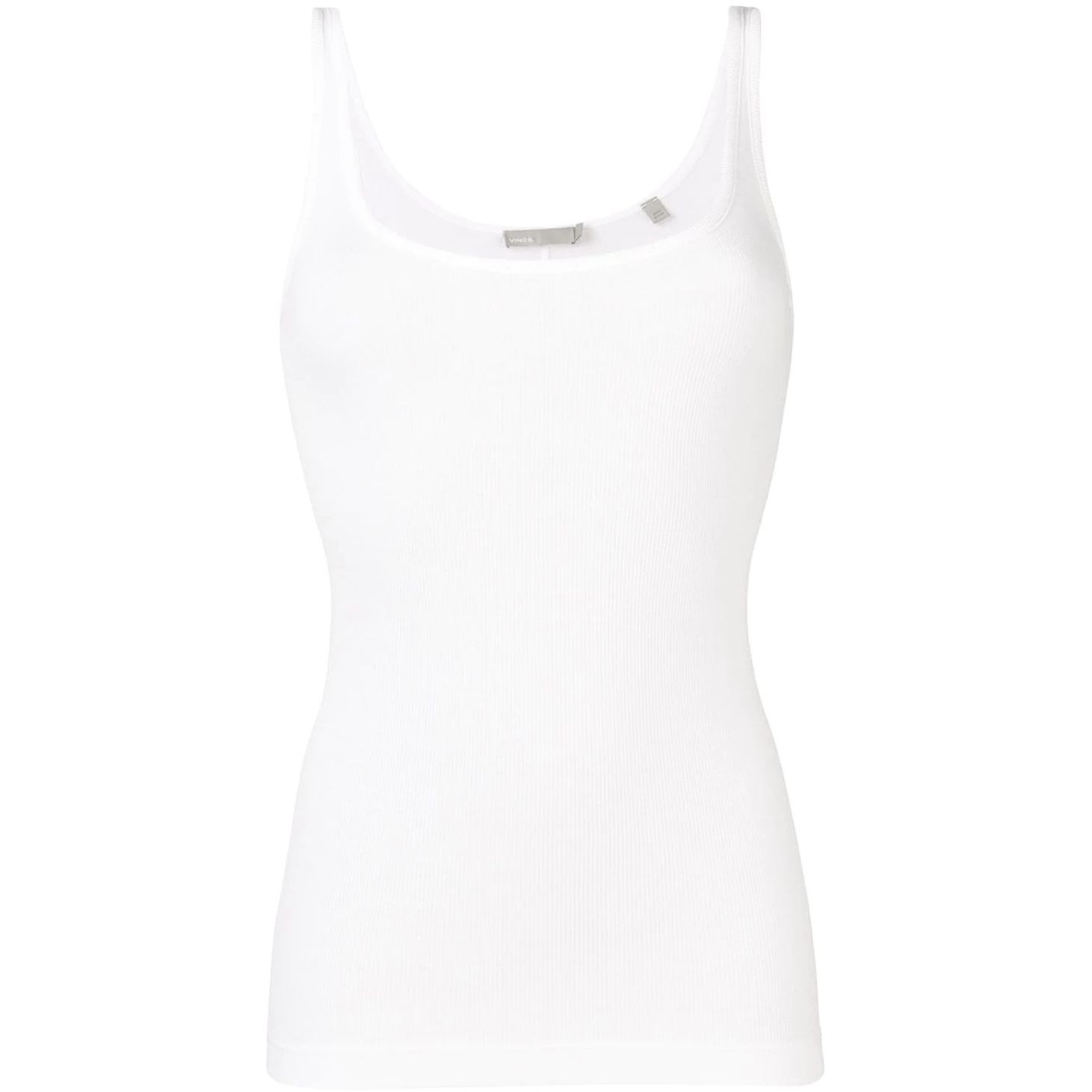VINCE Palaidinės moterims, Balta, Scoop neck tank top 1