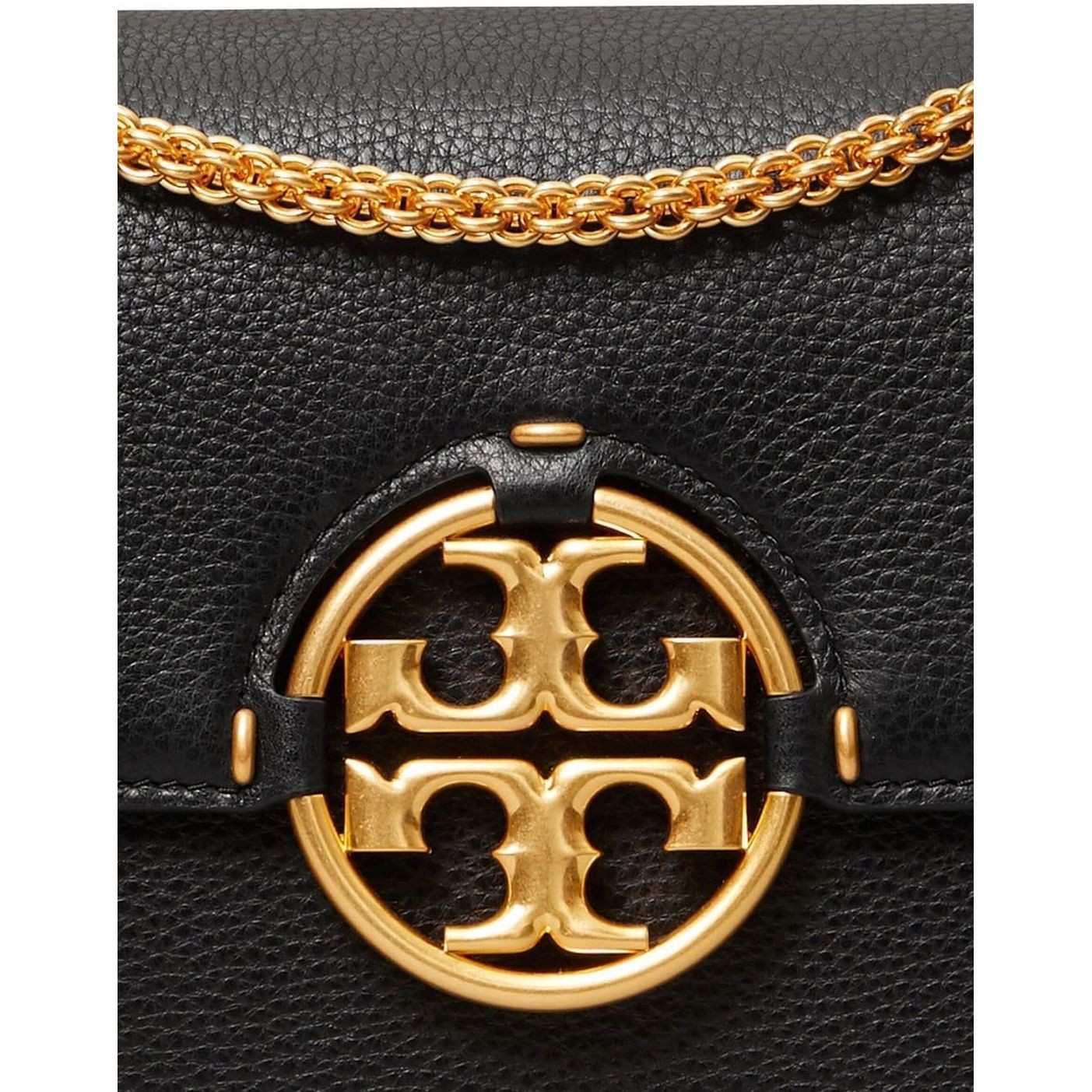 TORY BURCH Rankinė per petį moterims, Juoda, Miller flap shoulder bag 3
