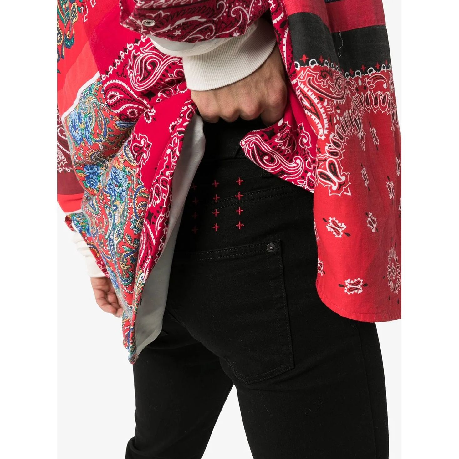 KSUBI Aptempti džinsai vyrams, Juoda, Chitch laid black 4