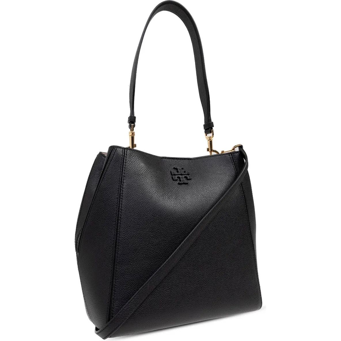 TORY BURCH Pirkinių krepšys moterims, Juoda, Mcgraw bucket bag 3