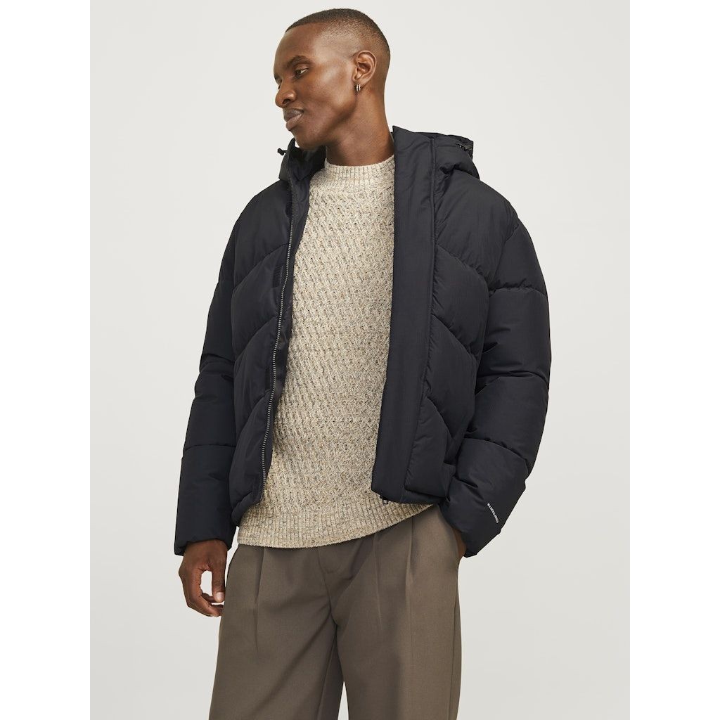 JACK & JONES Pūkinė striukė vyrams, Juoda, World puffer jacket 5
