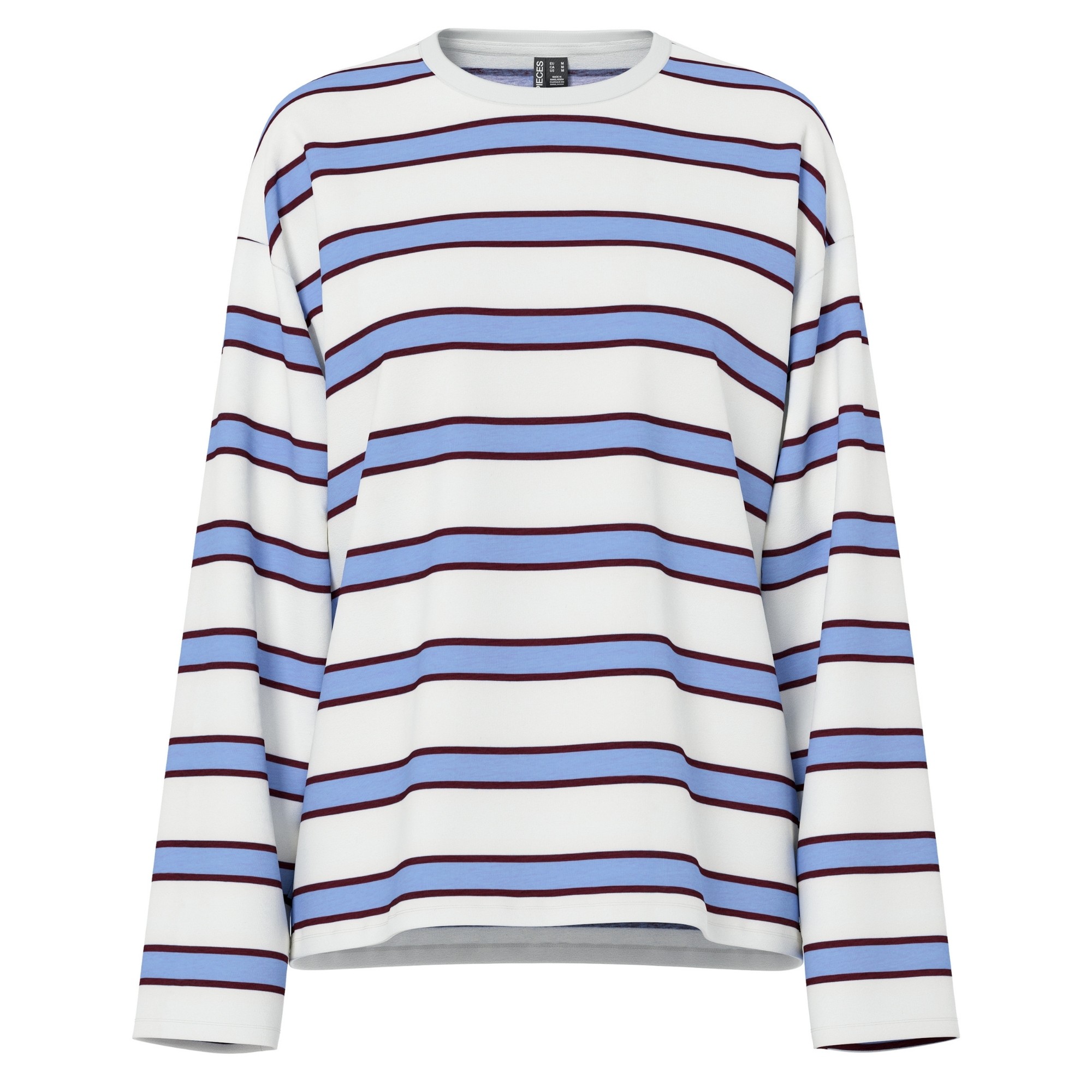 PIECES Marškinėliai ilgom. rankovėmis moterims, Smėlio, Mila loose 1