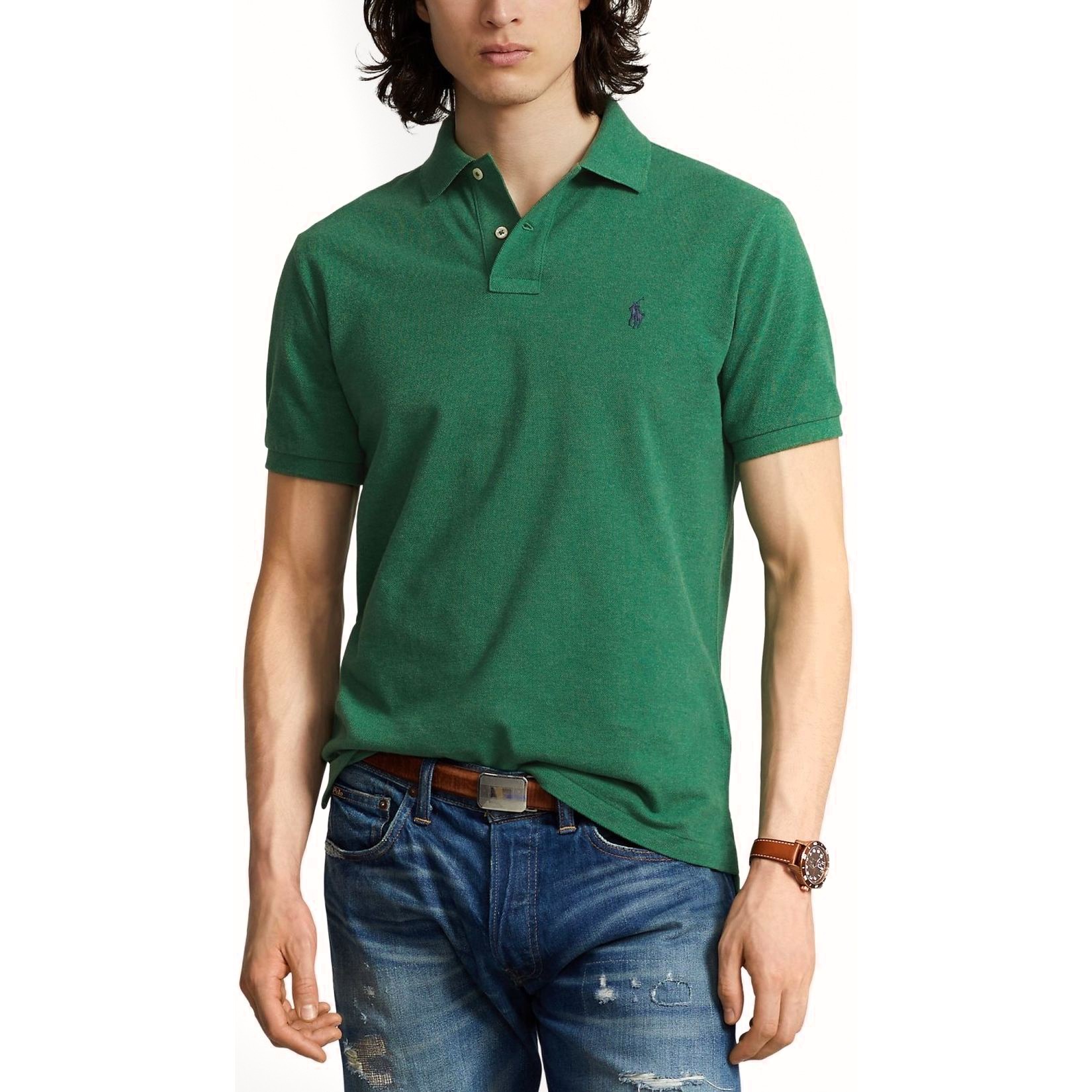 POLO RALPH LAUREN Polo marškiniai trumpos rank. vyrams, Žalia, Short sleeve polo shirt 2