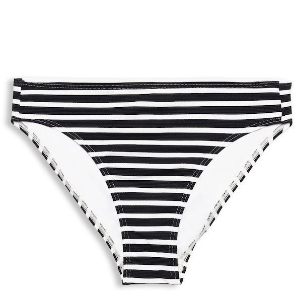 ESPRIT Apatinė kostiumėlio dalis moterims, Juoda, Striped bikini bottoms 1