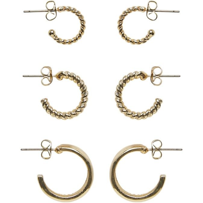 PIECES Auskarai moterims, Geltona, PCMENIDJA 3-PACK EARR